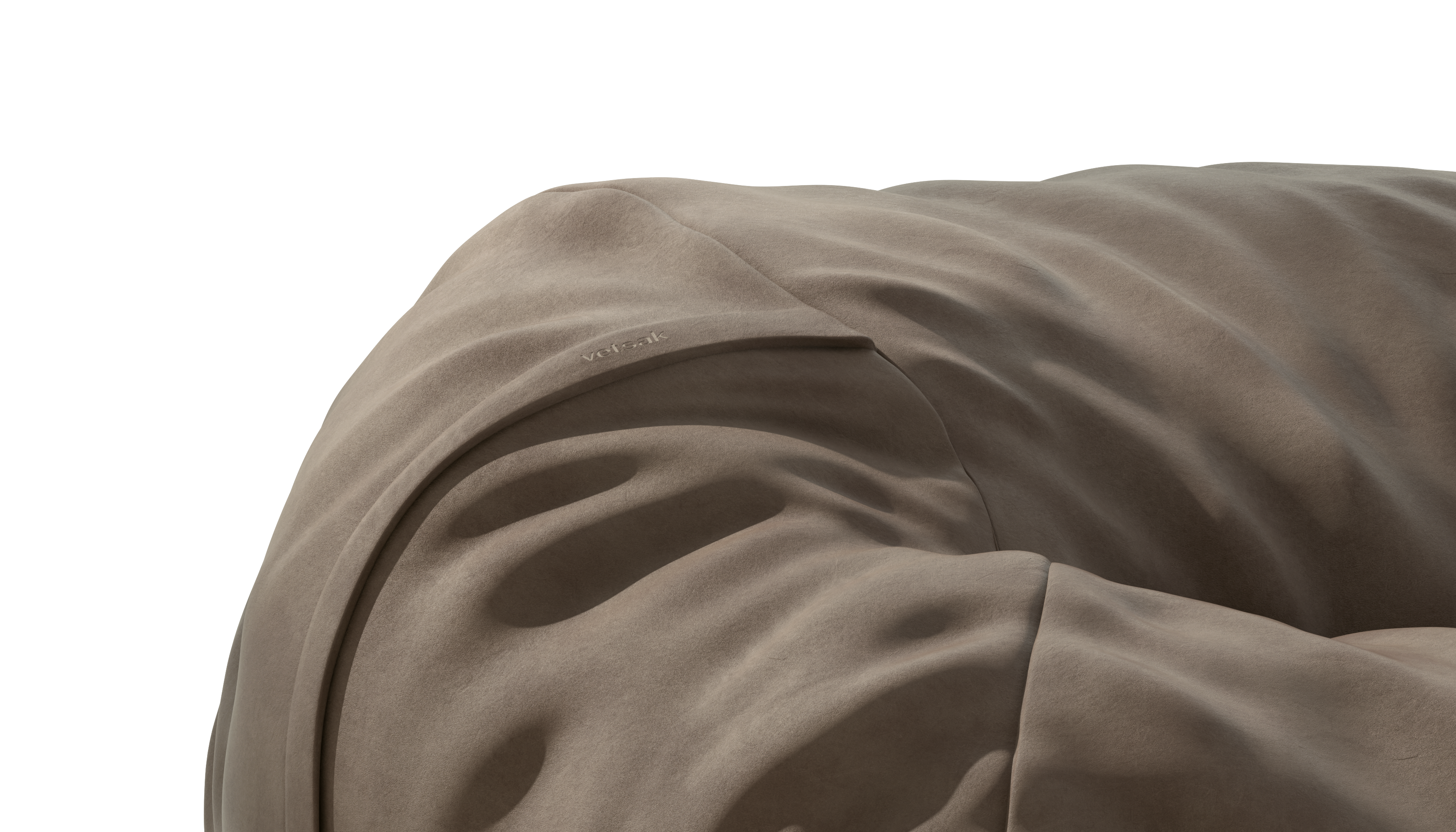 vetsak Cover Beanbag Large fodera in pelle cacao
