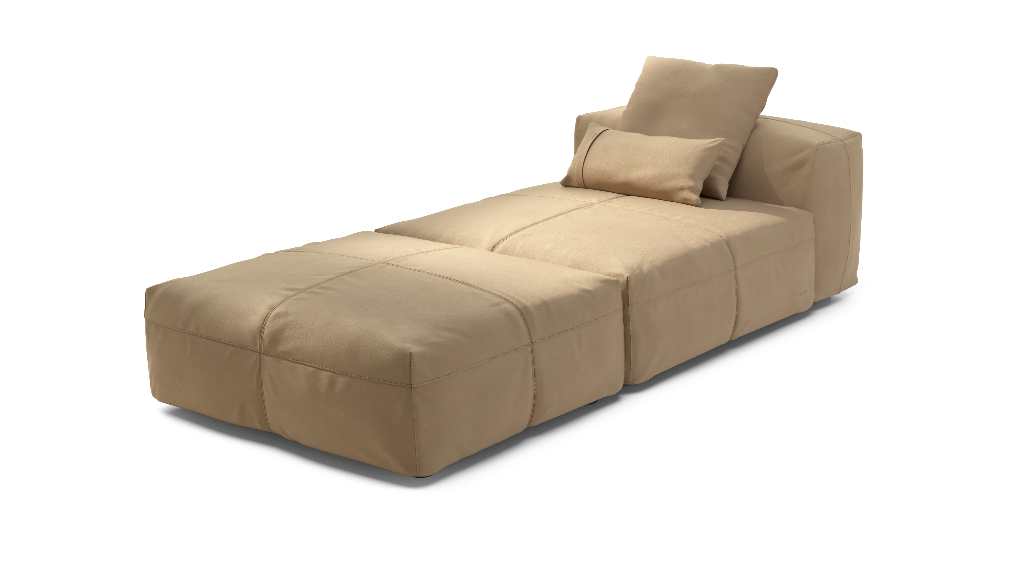 vetsak Set 07 Sun Lounger divano pelle beige 2 posti
