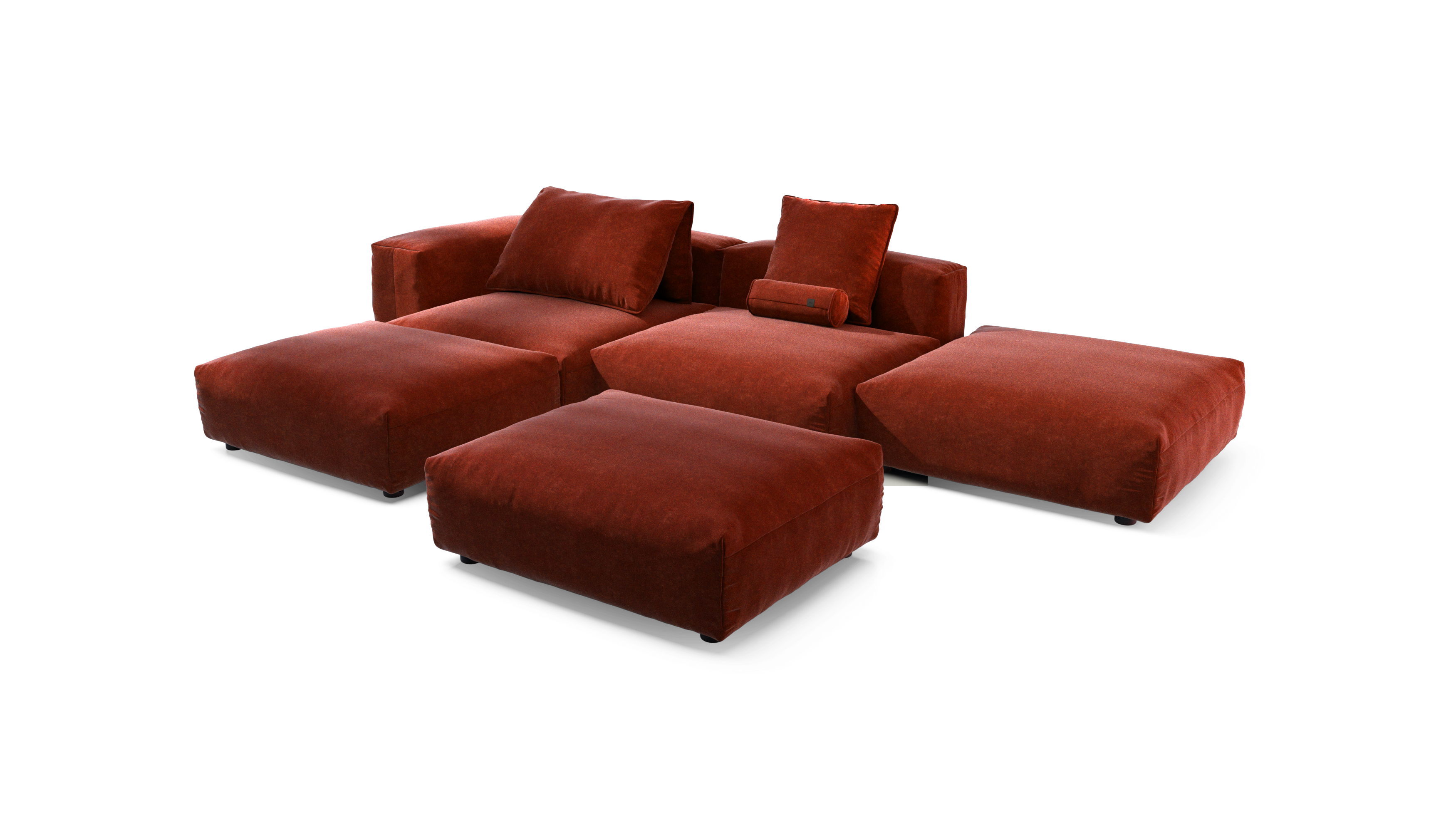 vetsak Sofa Set 09 The Island divano modulare suave zafferano