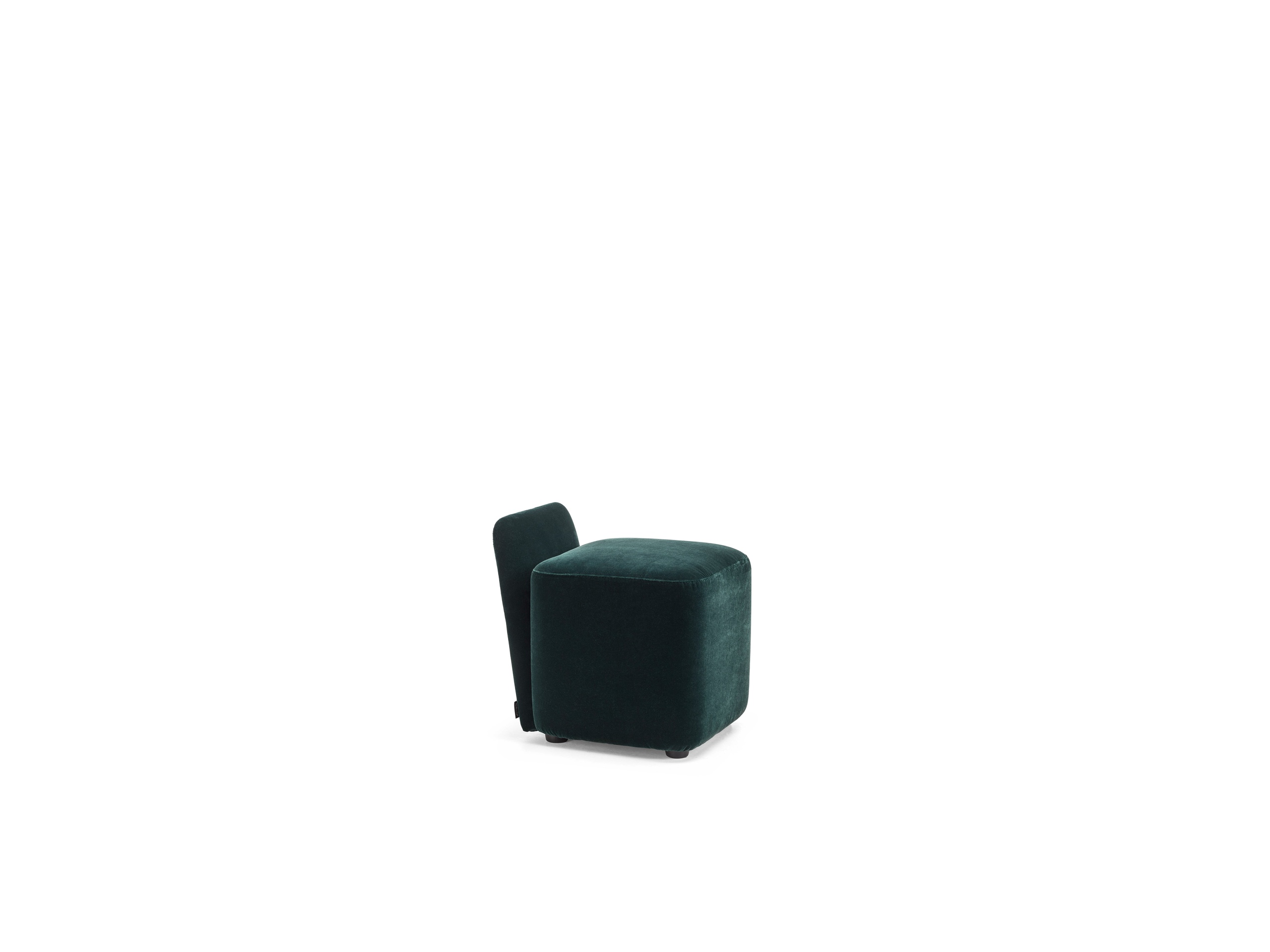 La Cividina Velour pouf in velluto per soggiorno
