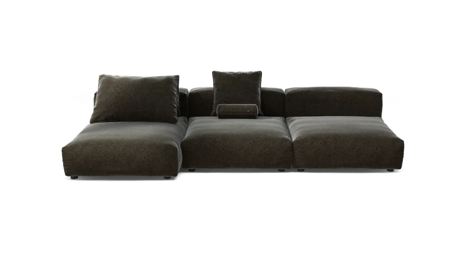 vetsak Sofa Set 04 divano modulare 5 posti suave antracite