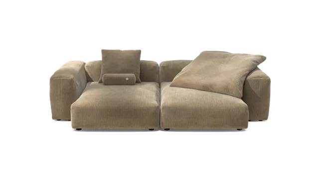 vetsak Set 02 XLarge divano cord velluto sand 272x136