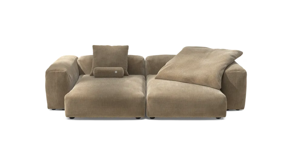 vetsak Set 02 XLarge divano cord velluto sand 272x136