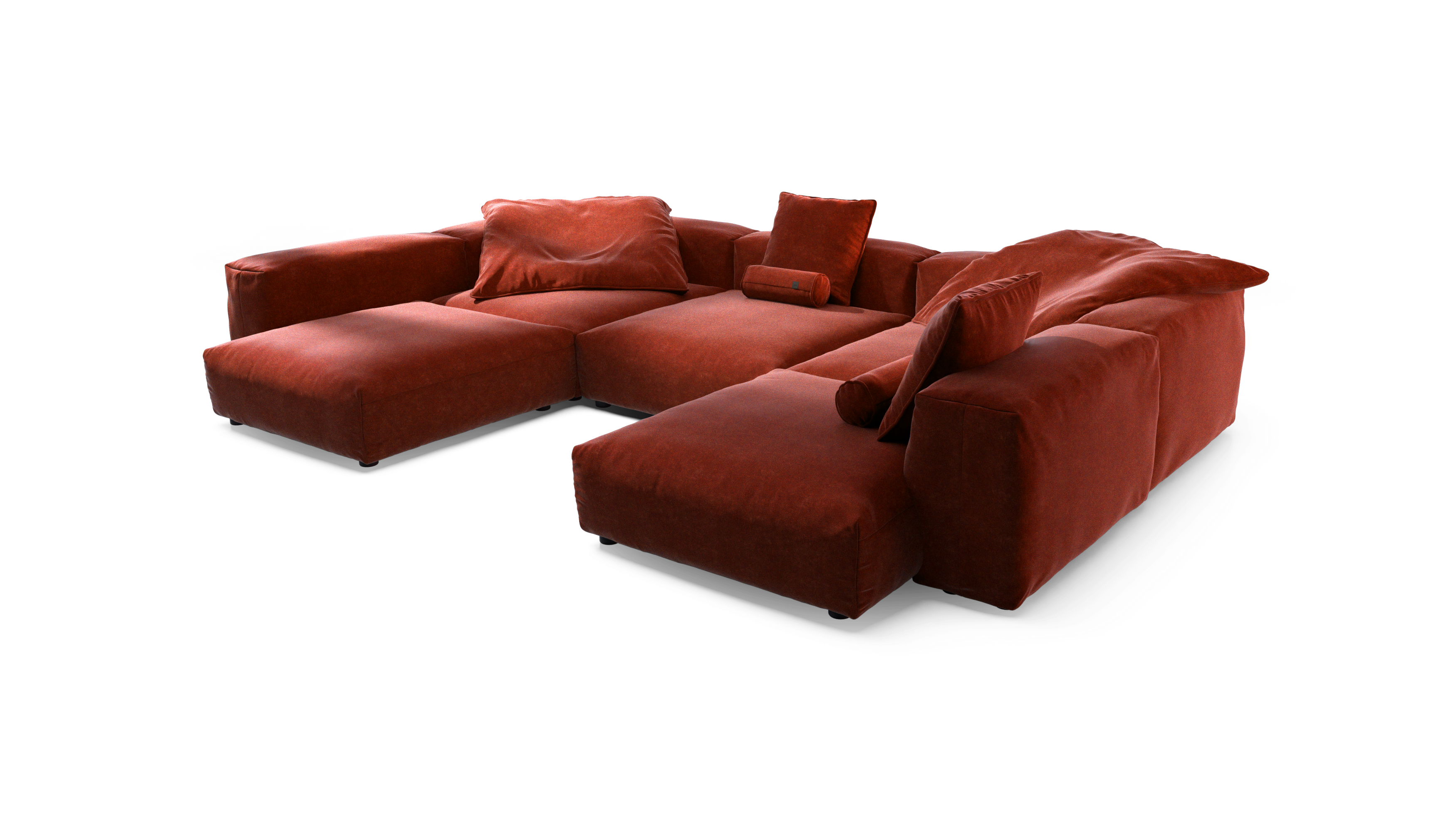 vetsak Sofa Set 06 divano modulare zafferano 6,5 posti