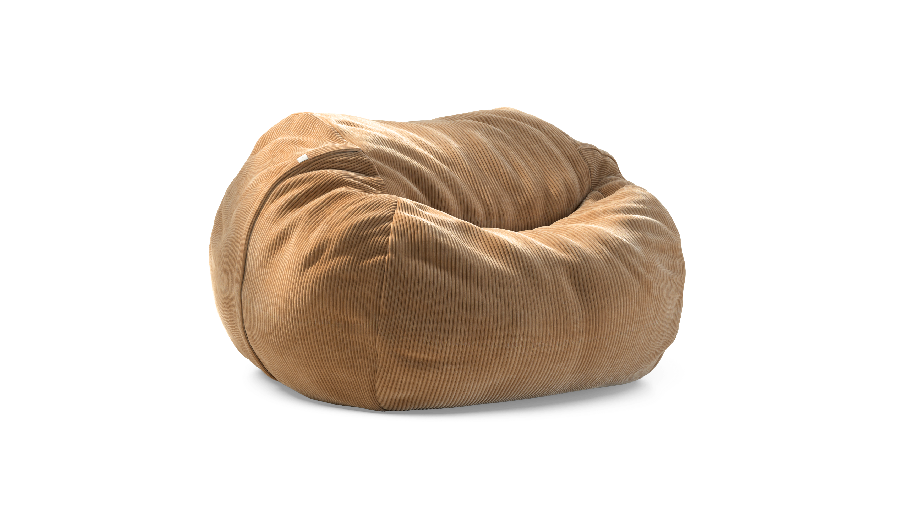vetsak Cover Large fodera pouf velluto a coste cammello