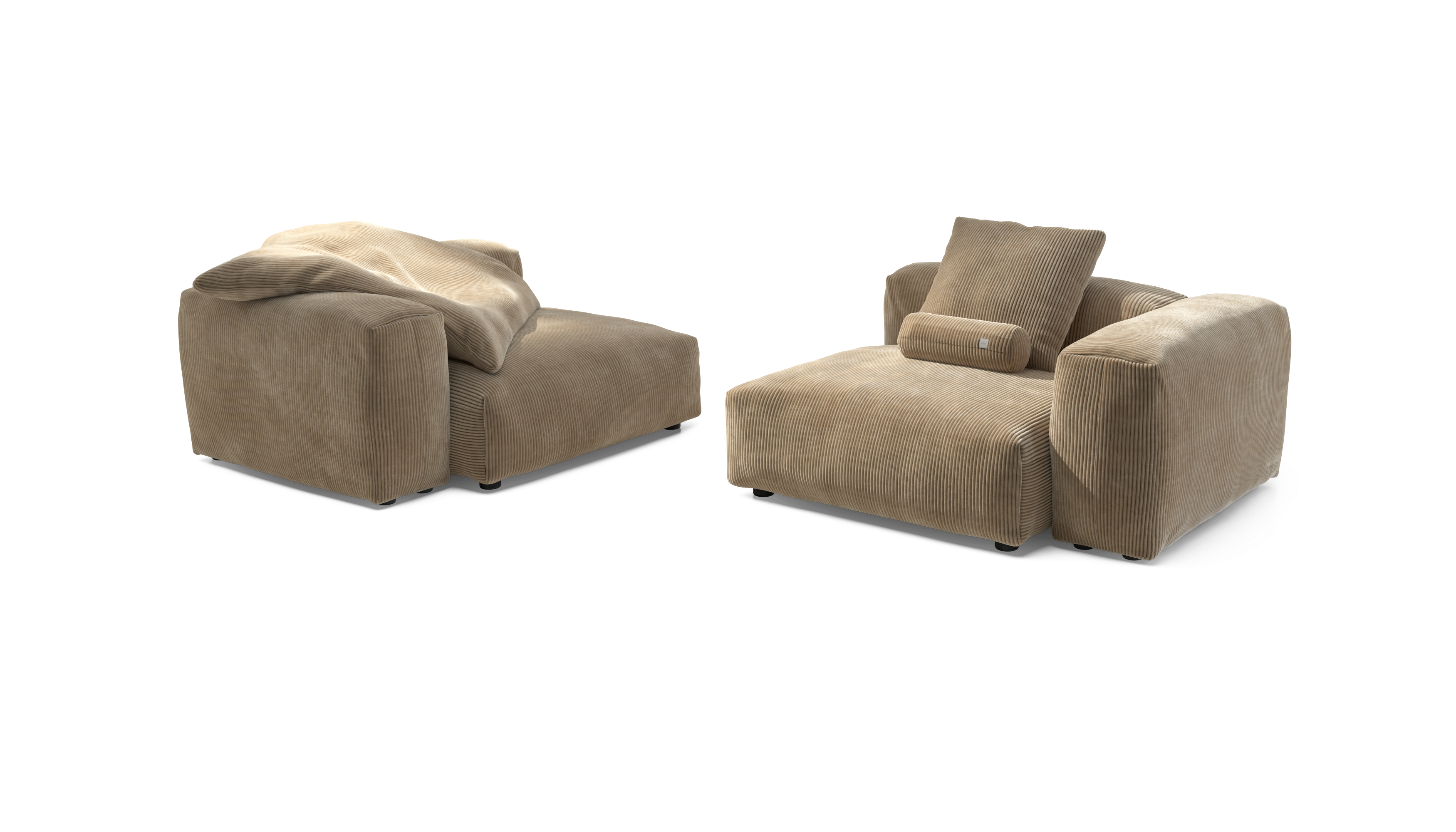 vetsak Sofa Set 02 Large divano modulare sabbia