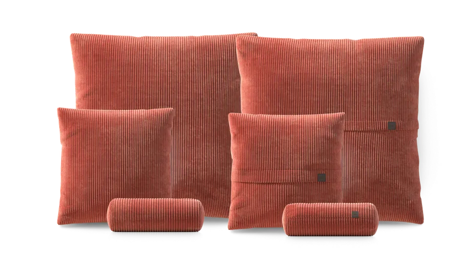 vetsak Set 3 set cuscini mattone velluto a coste