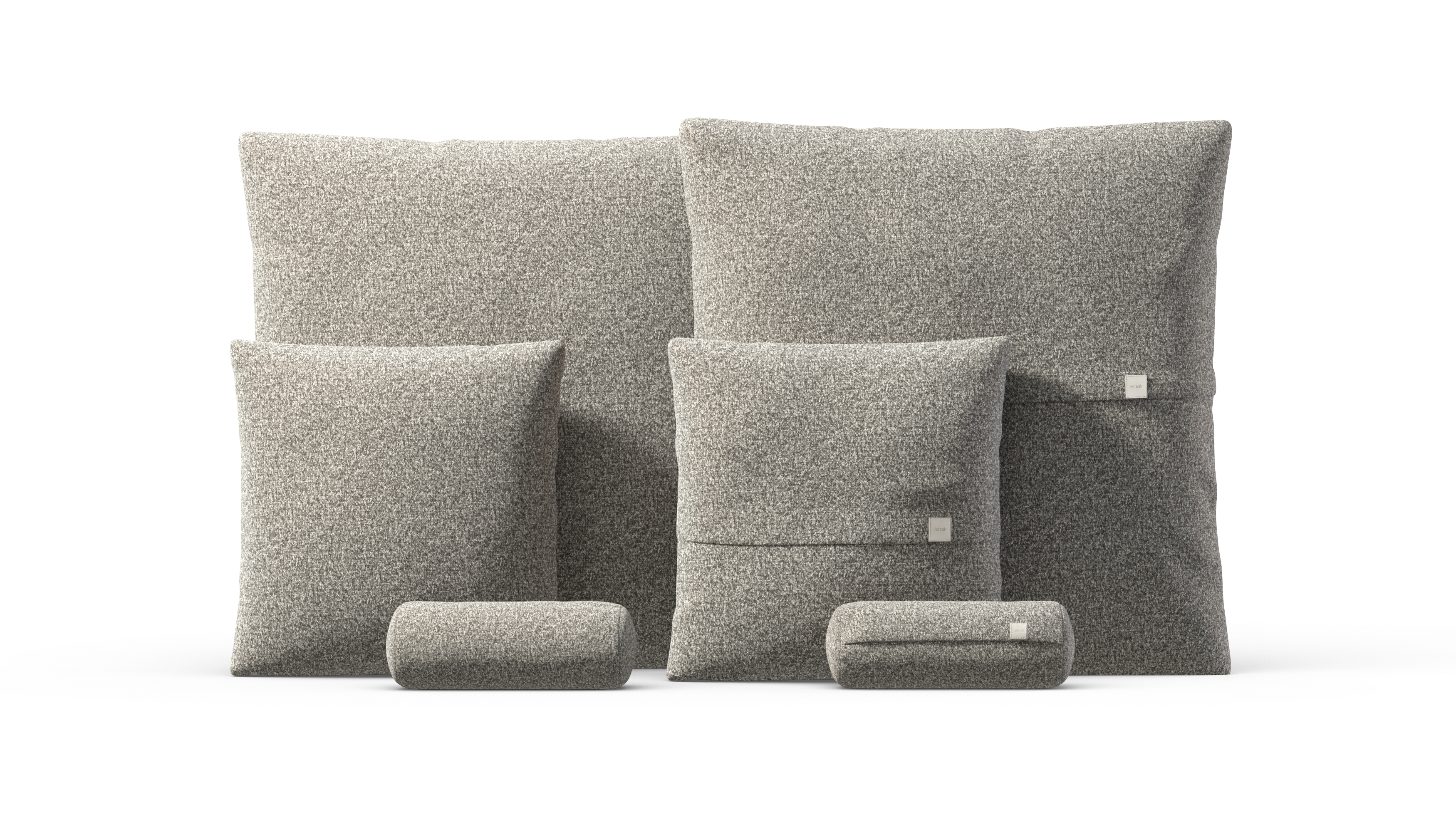 vetsak Pillow Set 3 set cuscini Pebble platino 6 pezzi