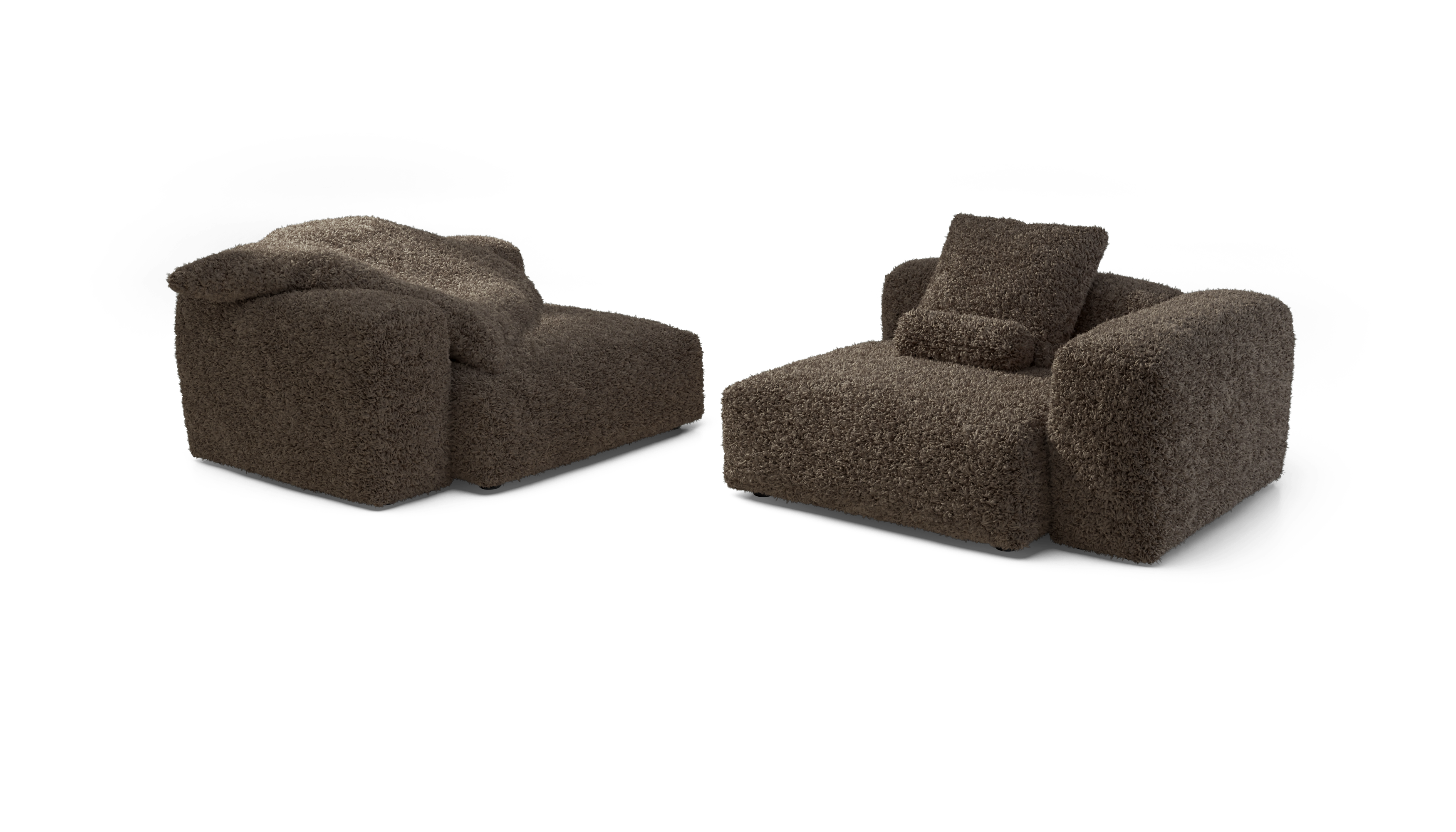 vetsak Sofa Set 02 Large divano modulare Doodle Cacao 3,5 posti