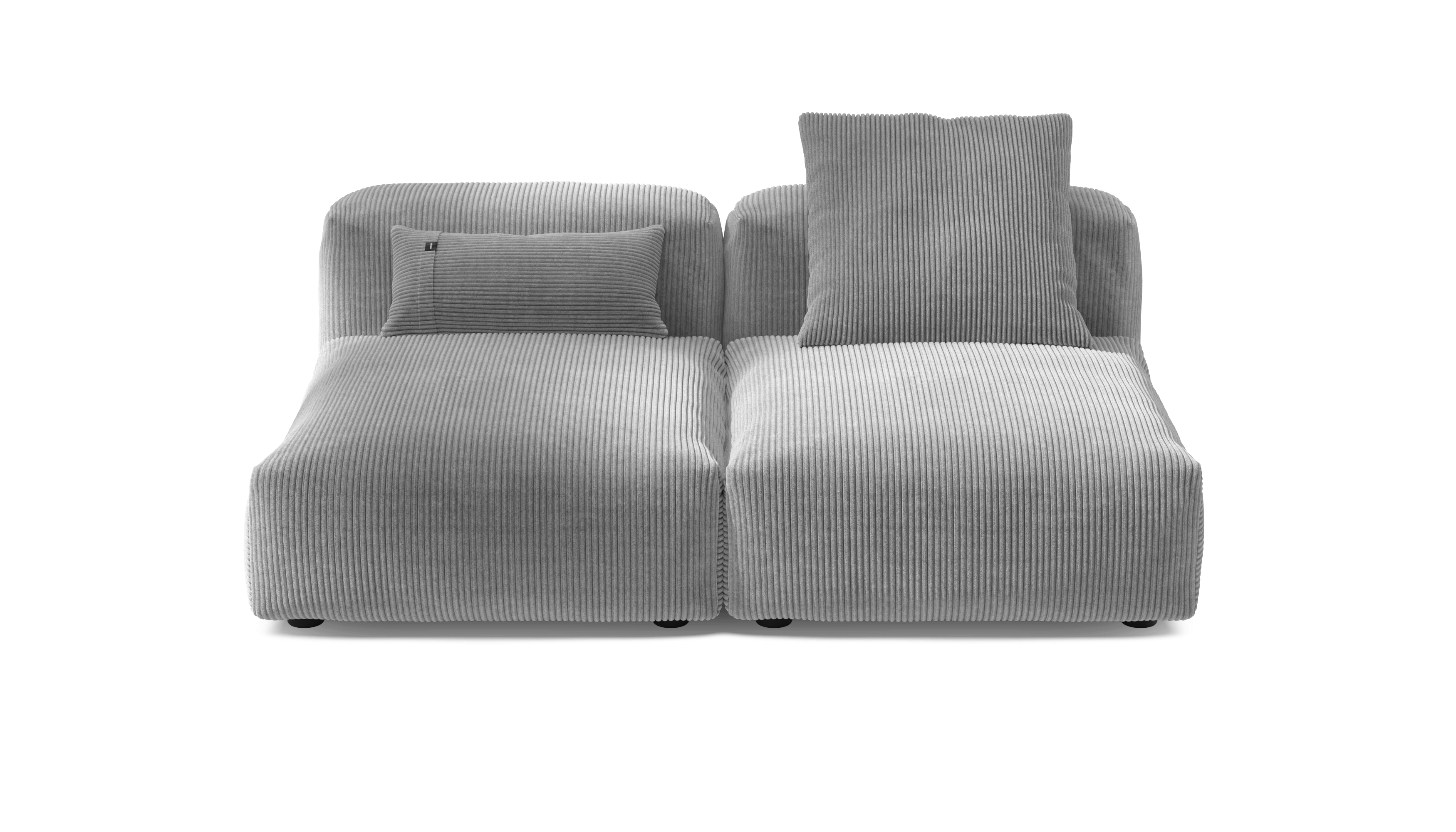 vetsak Sofa Set 01 Medium divano velluto grigio 2,5 posti