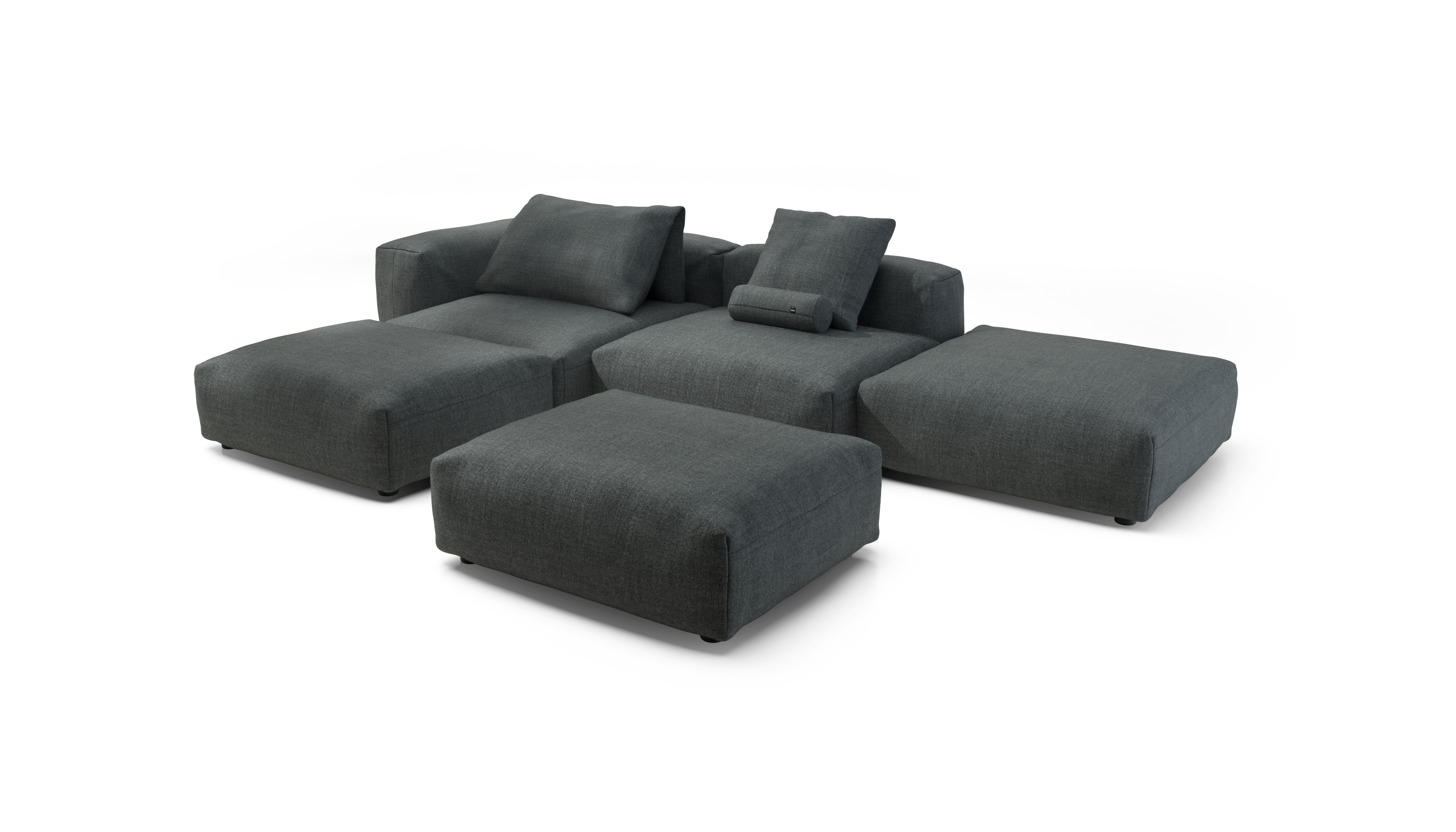 vetsak Sofa Set 09 The Island divano piqué grigio