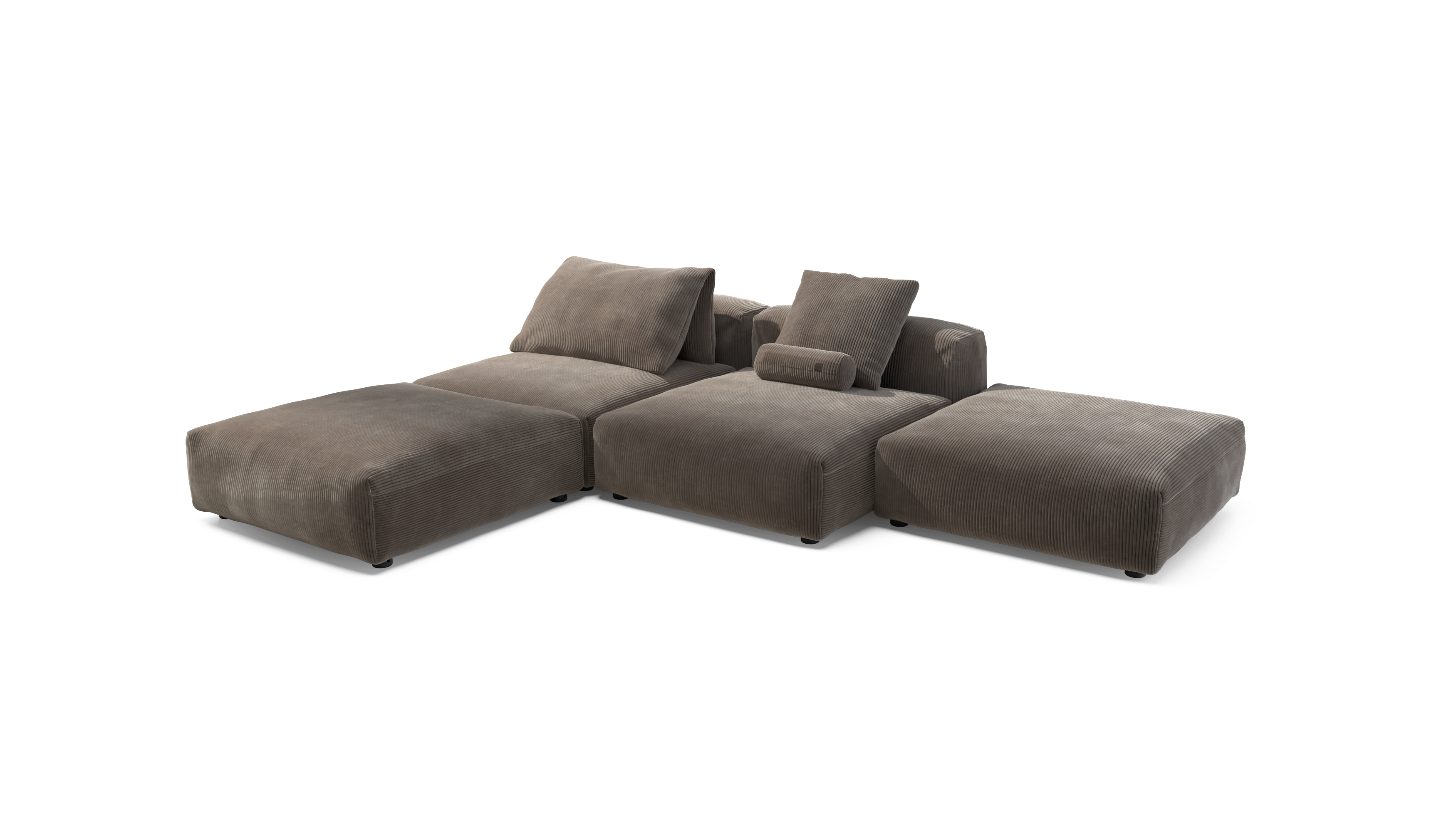 vetsak Set 08 Daybed divano modulare 6 posti mocha cord velour