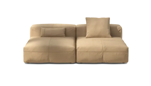 vetsak Sofa Set 01 Large divano pelle beige 3,5 posti