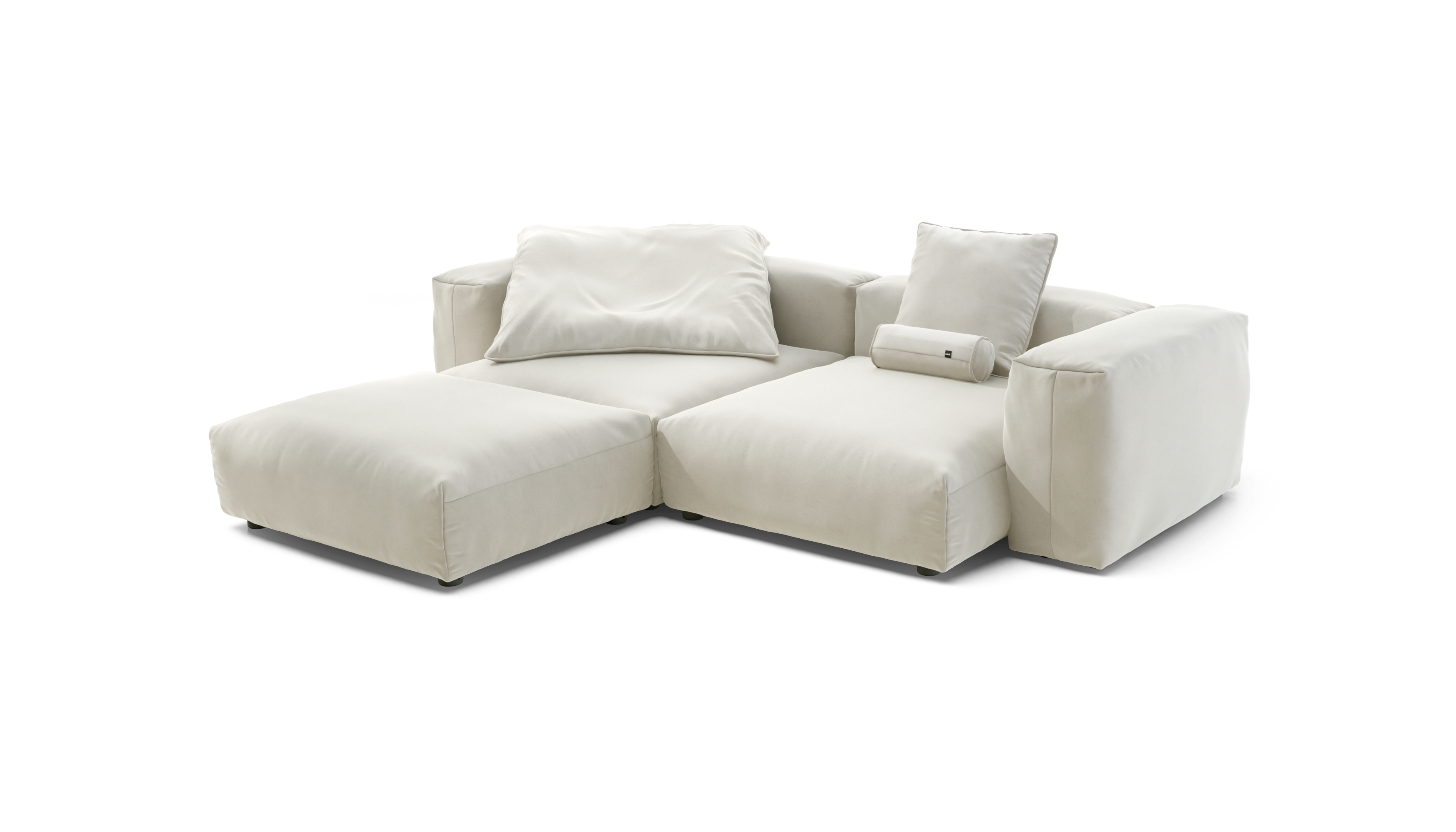 vetsak Sofa Set 03 divano angolare perla in tessuto suave