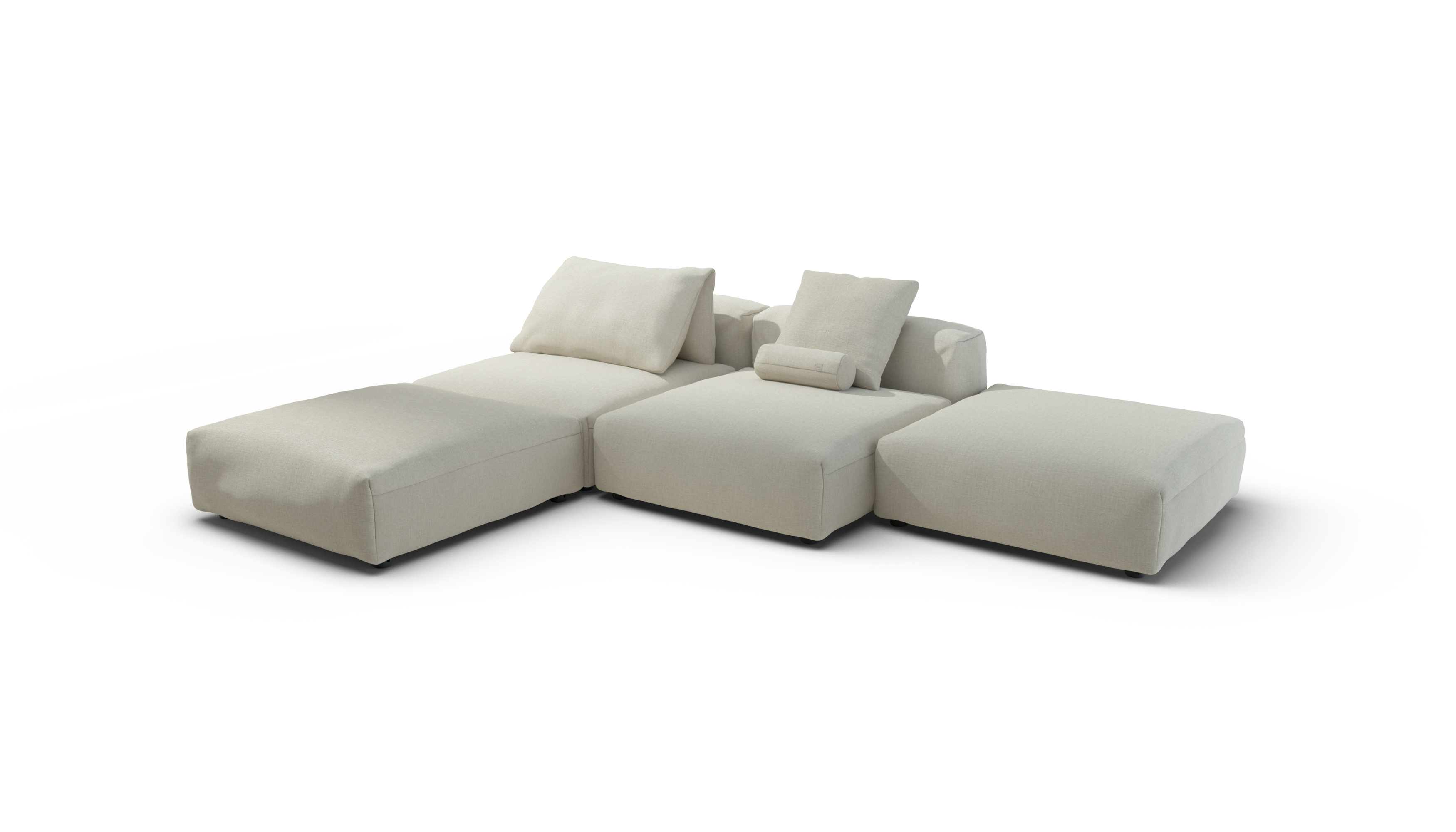 vetsak Sofa Set 08 Daybed divano modulare Ecru Breeze 210x241