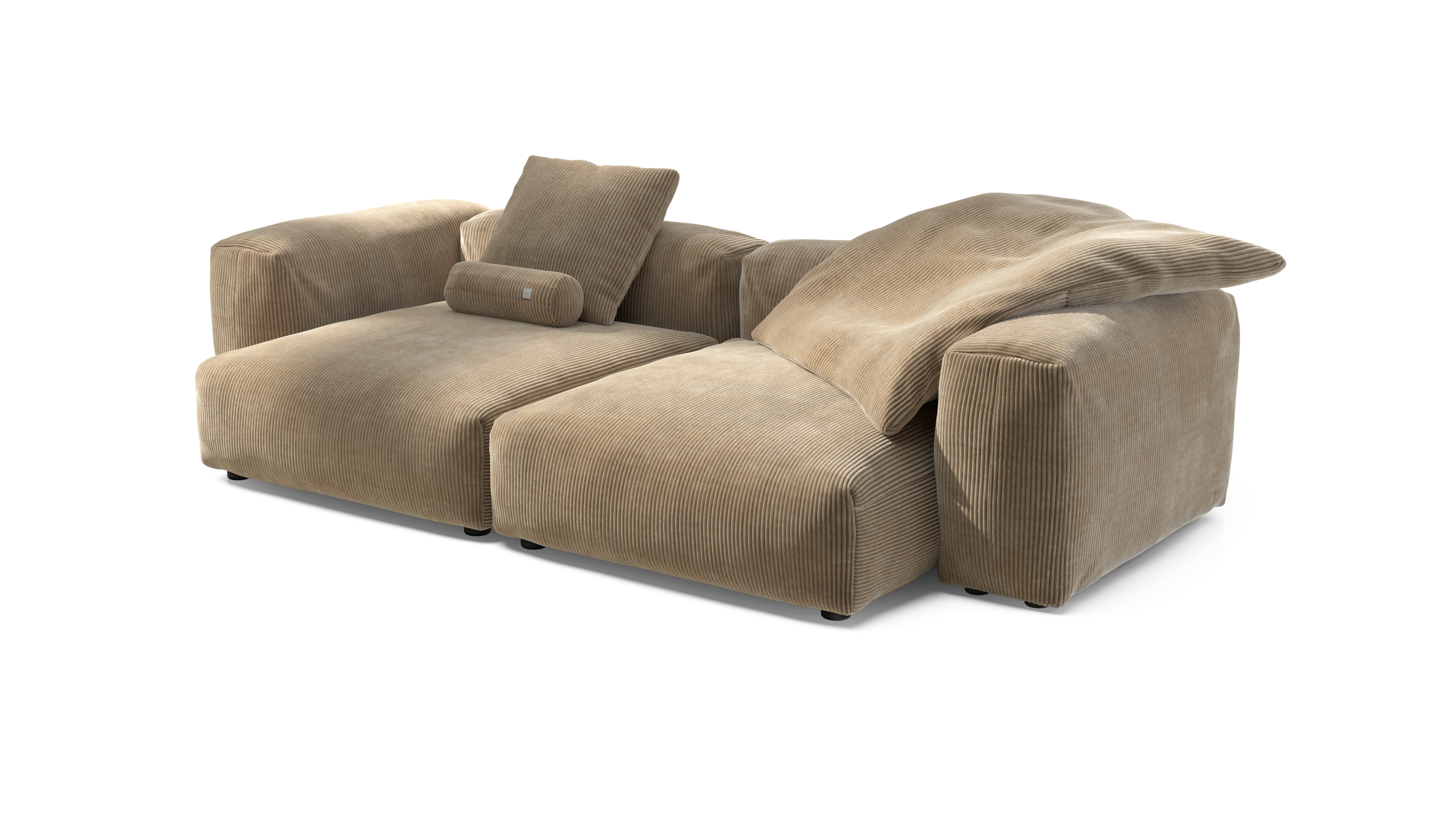 vetsak Set 02 XLarge divano cord velluto sand 272x136