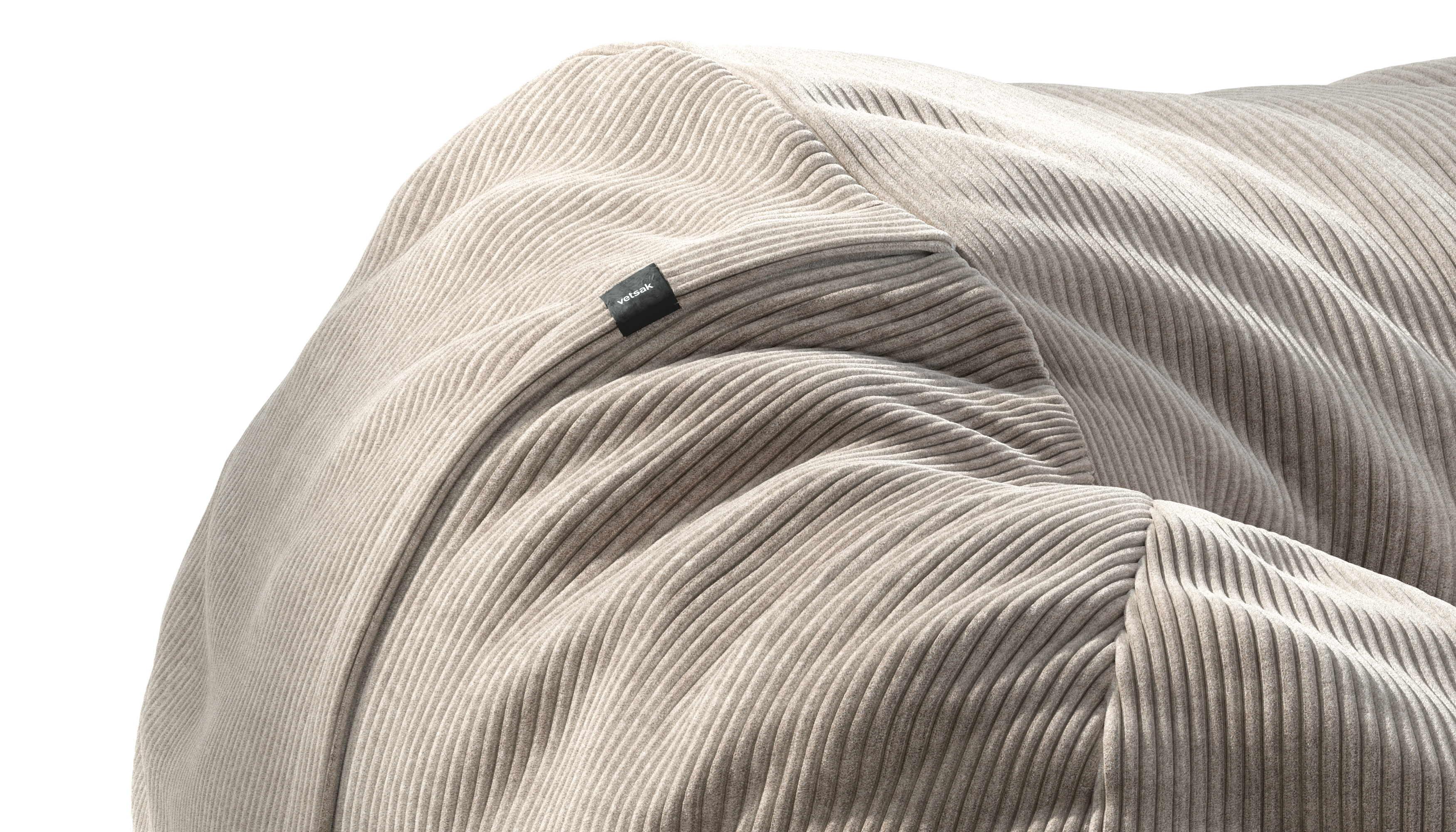 vetsak Beanbag Large pouf velluto platinum