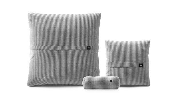 vetsak Set 2 set cuscini grigio chiaro velluto a coste