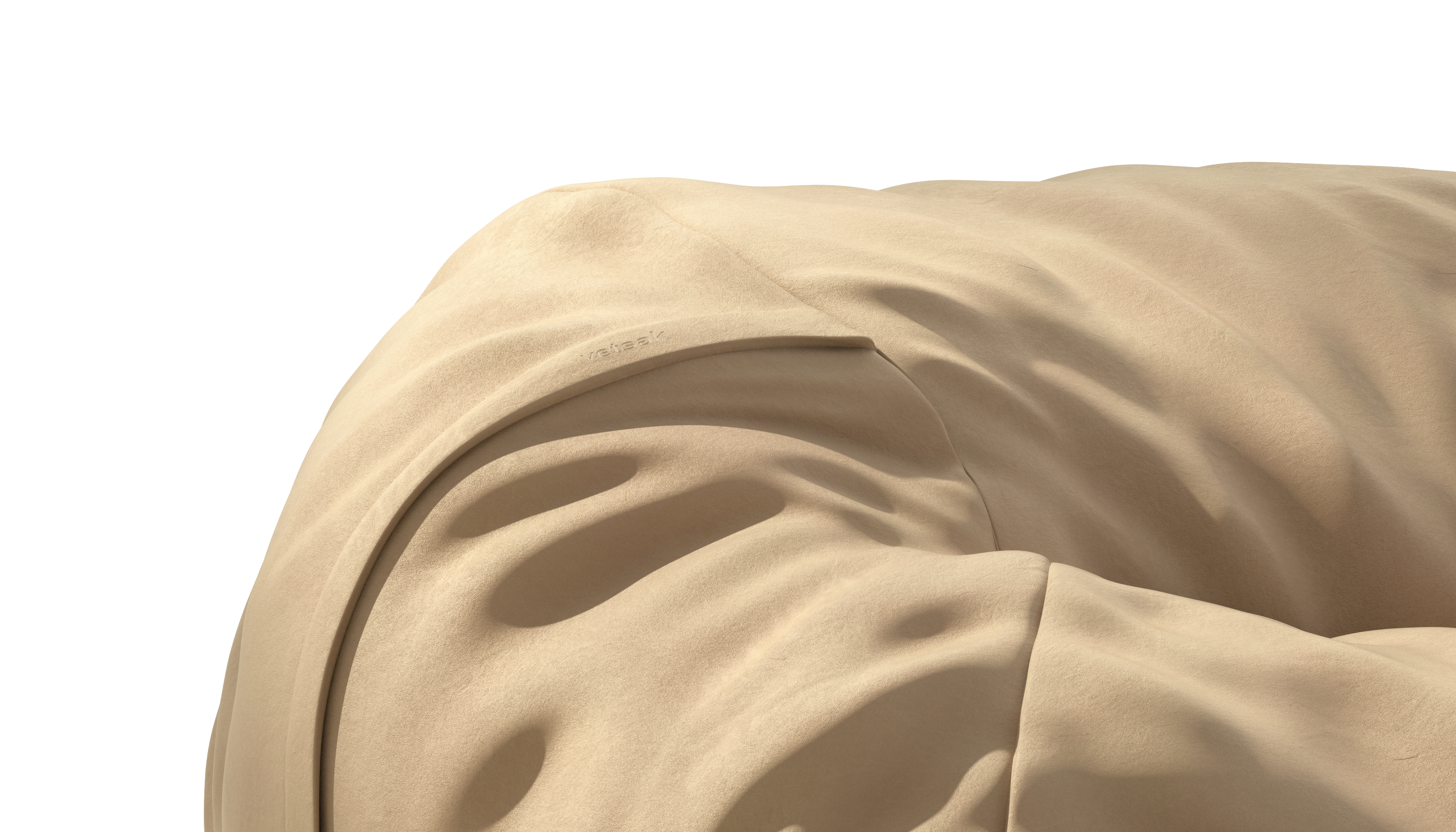 Vetsak Pouf Medium poltrona sacco pelle beige sfoderabile