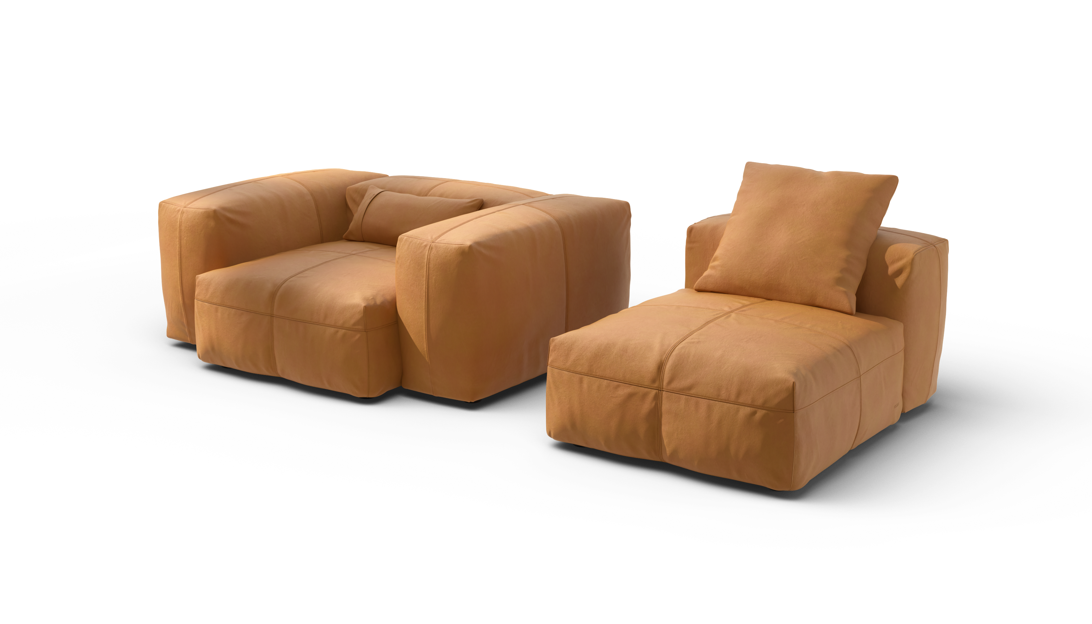 vetsak Sofa Set 02 Medium divano pelle marrone