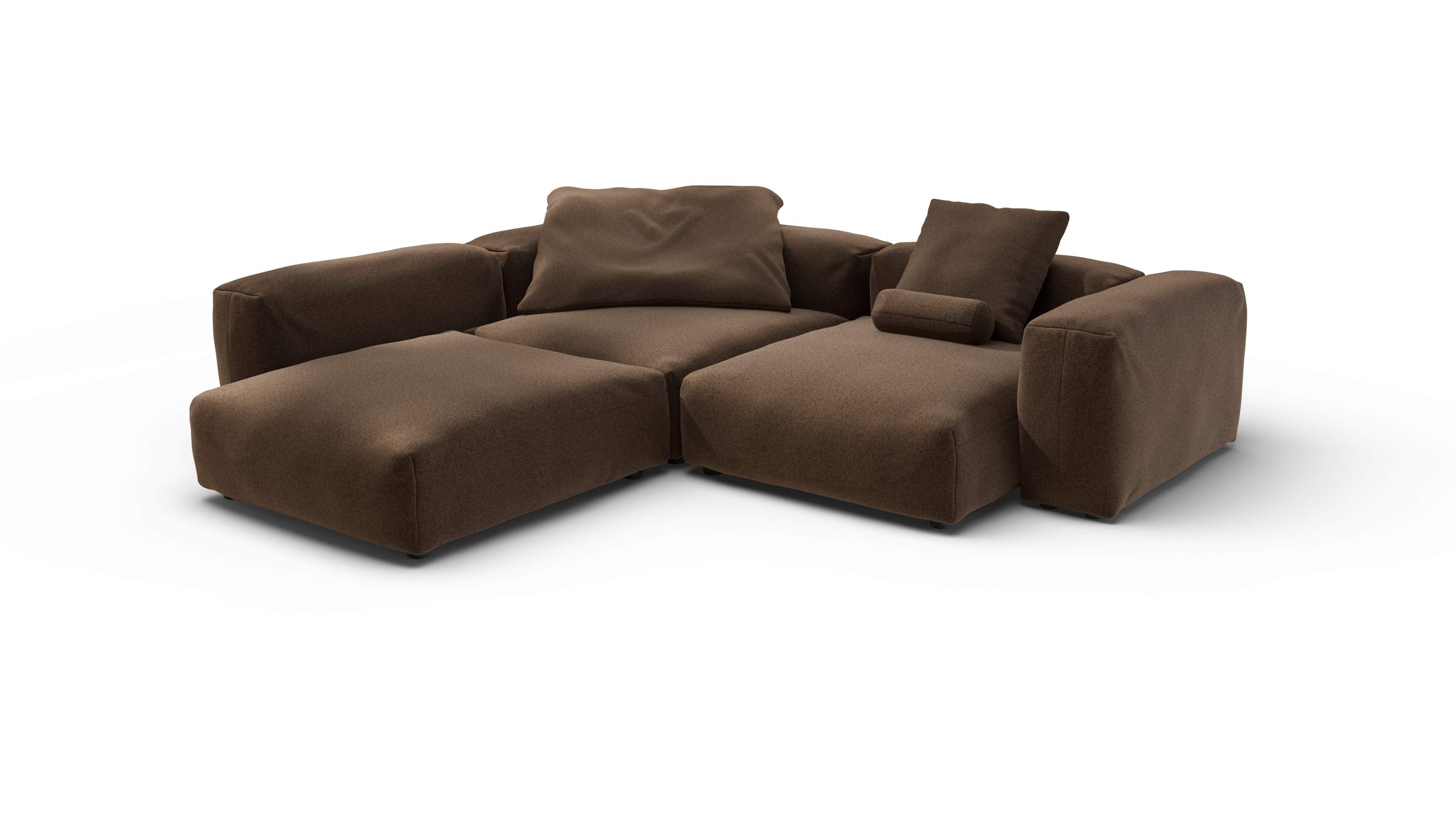 vetsak Sofa Set 05 divano angolare marrone 377x136 5 posti
