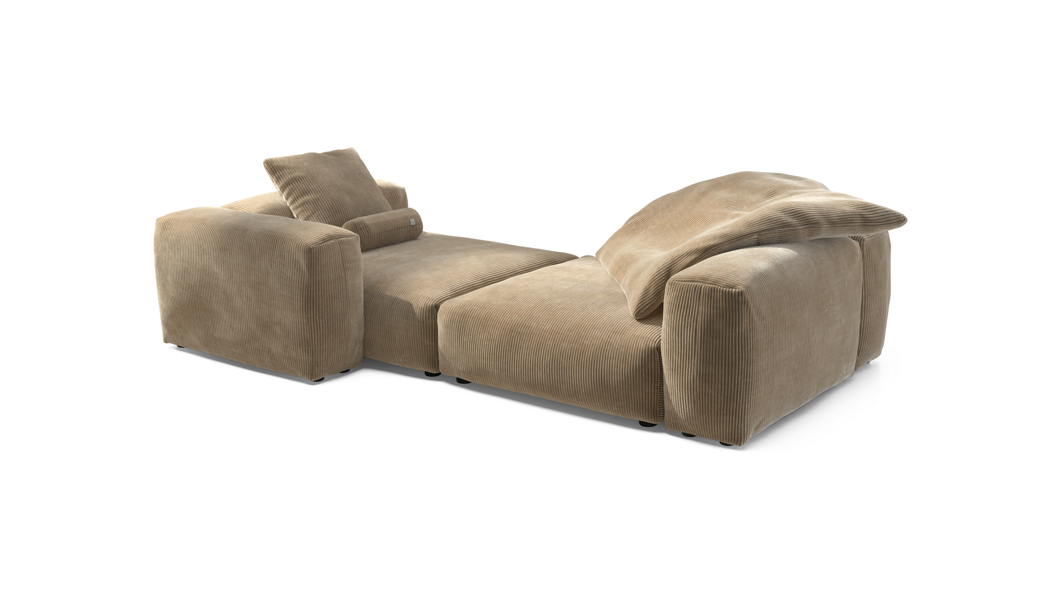 vetsak Set 02 XLarge divano cord velluto sand 272x136
