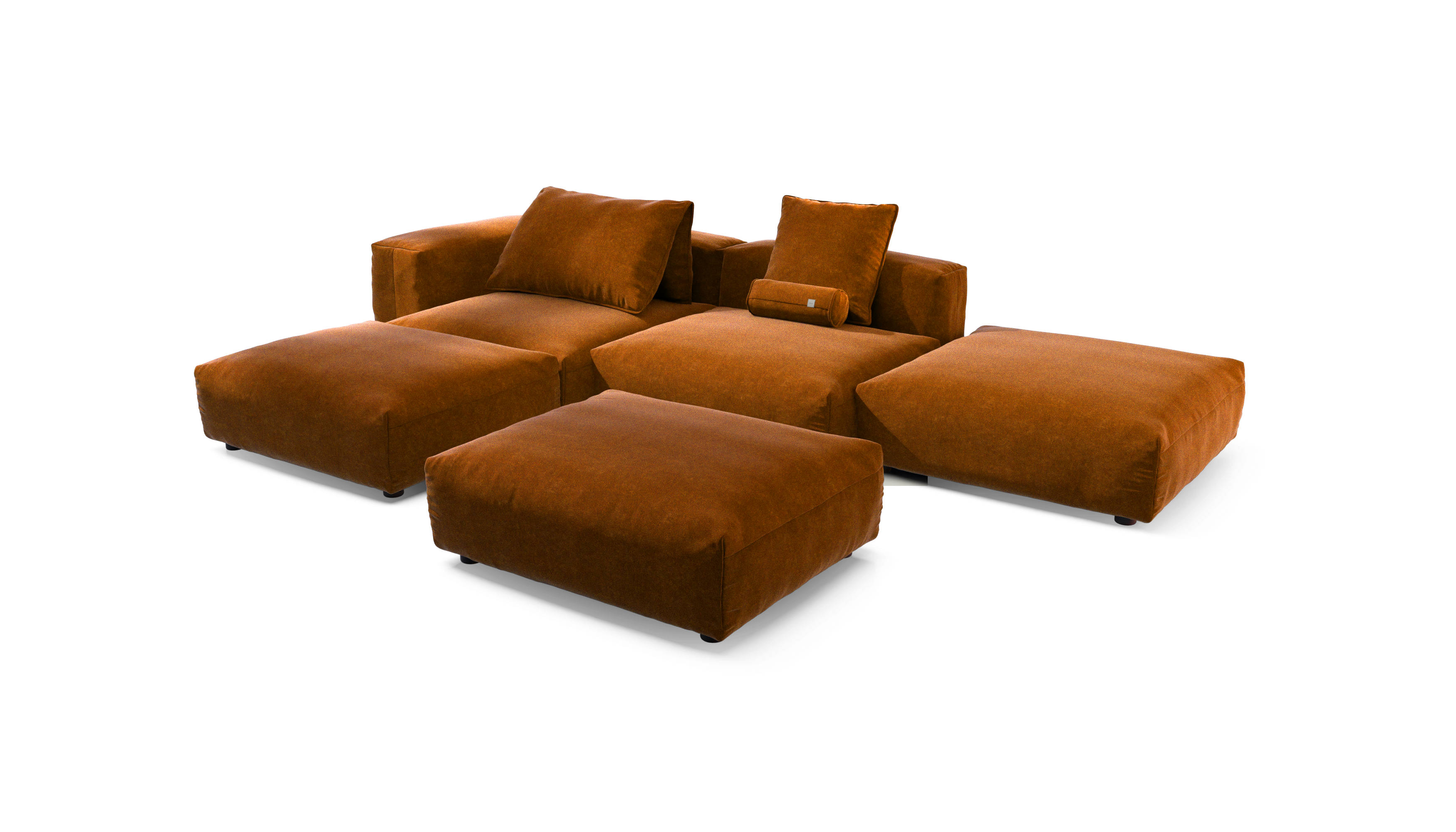 vetsak Sofa Set 09 The Island divano miele tessuto suave