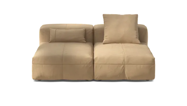 Vetsak Sofa Set 01 Medium divano beige pelle modulare