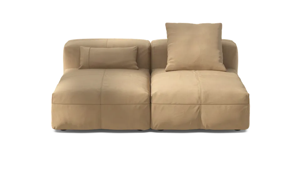 Vetsak Sofa Set 01 Medium divano beige pelle modulare