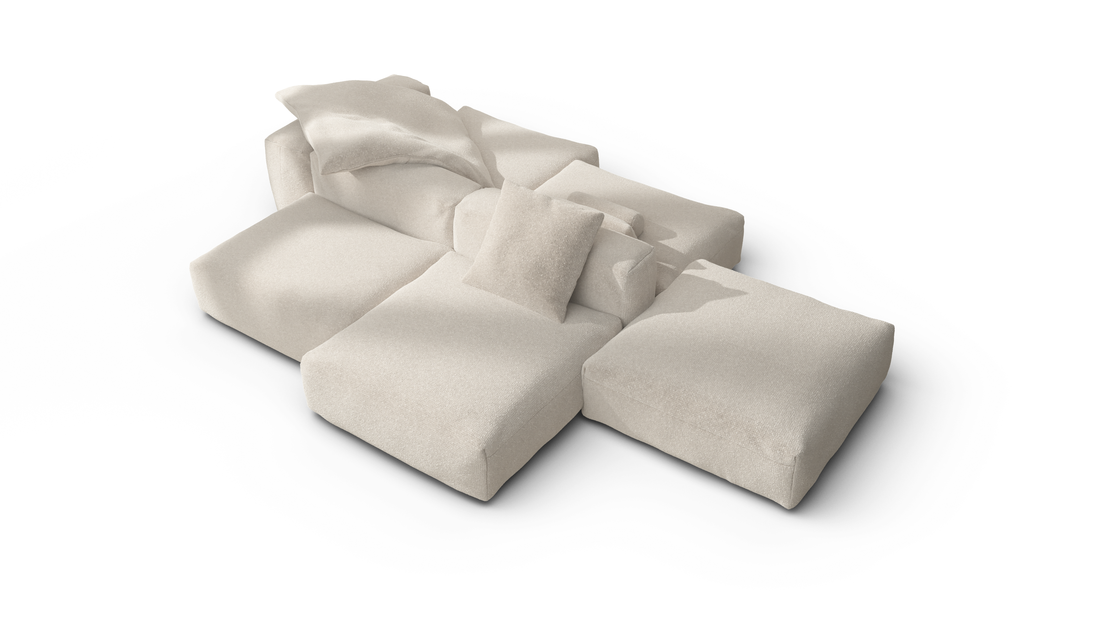 vetsak Sofa Set 09 The Island divano crema 7 posti