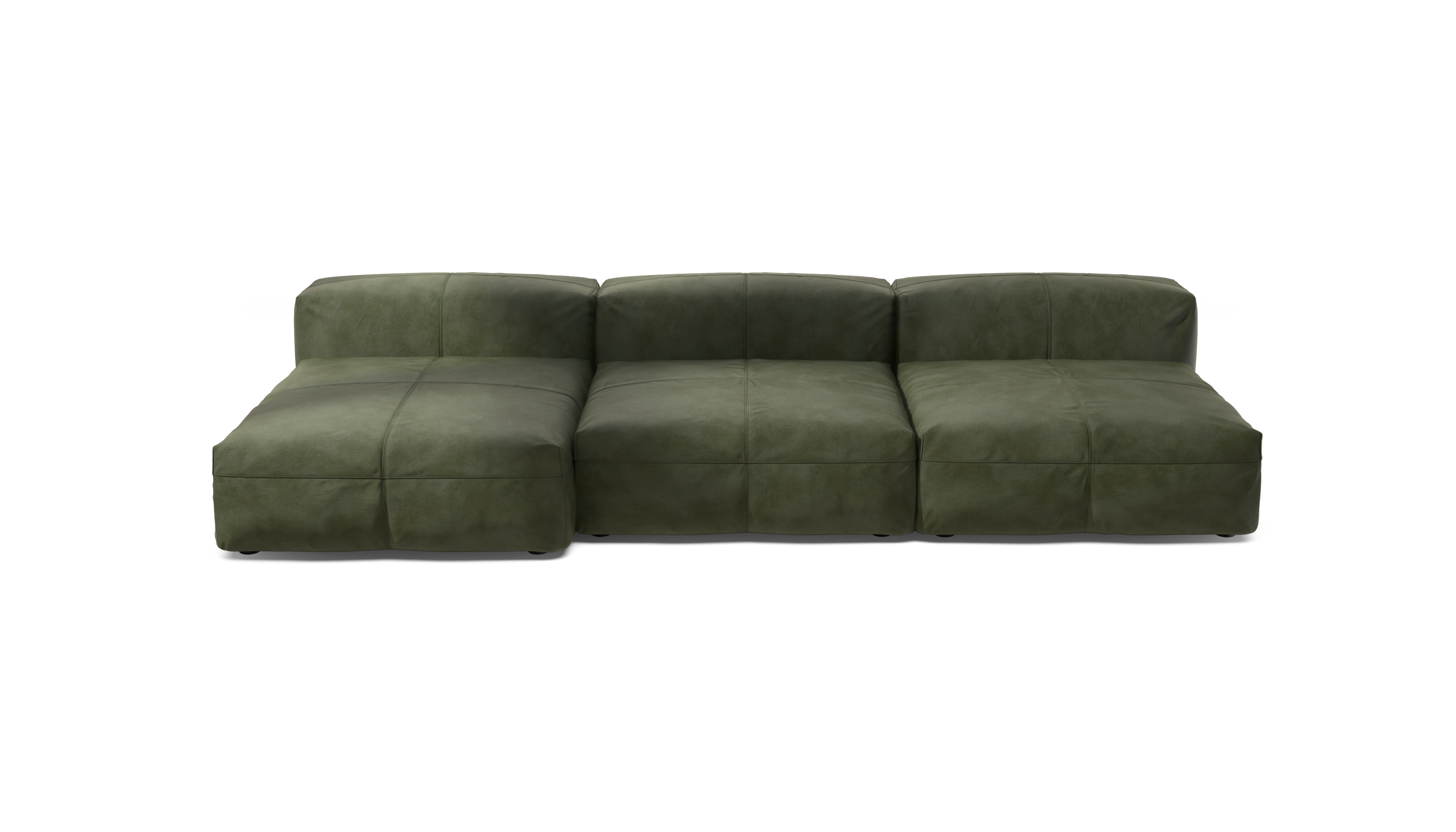 vetsak Sofa Set 04 divano modulare pelle oliva