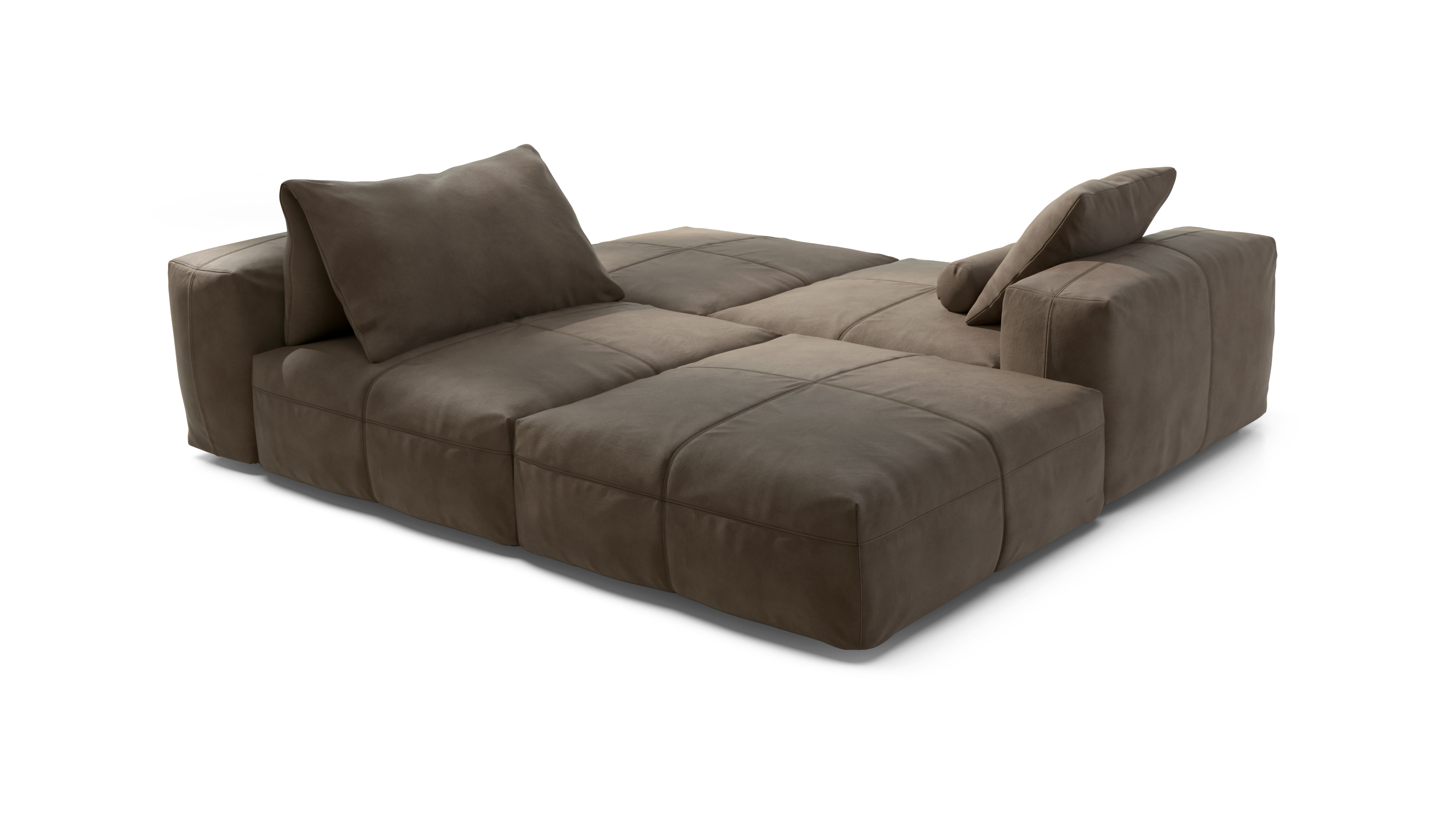 vetsak Sofa Set 08 Daybed divano modulare cacao in pelle