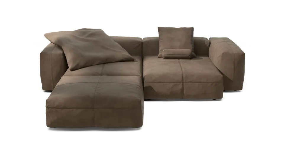 vetsak Sofa Set 03 divano 4 posti cacao pelle