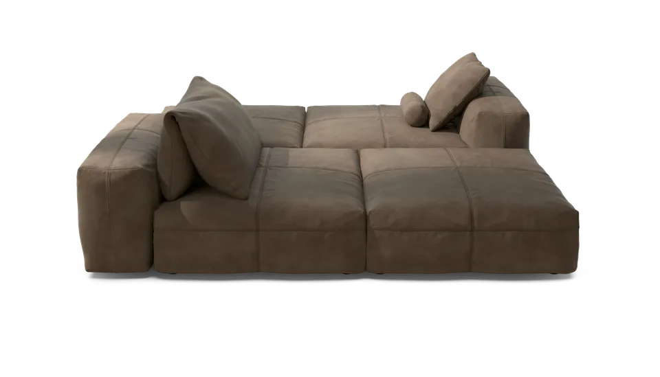 vetsak Sofa Set 08 Daybed divano modulare cacao in pelle