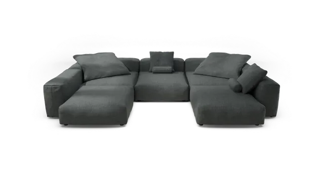 vetsak Sofa Set 06 divano angolare 7 posti grigio Pique