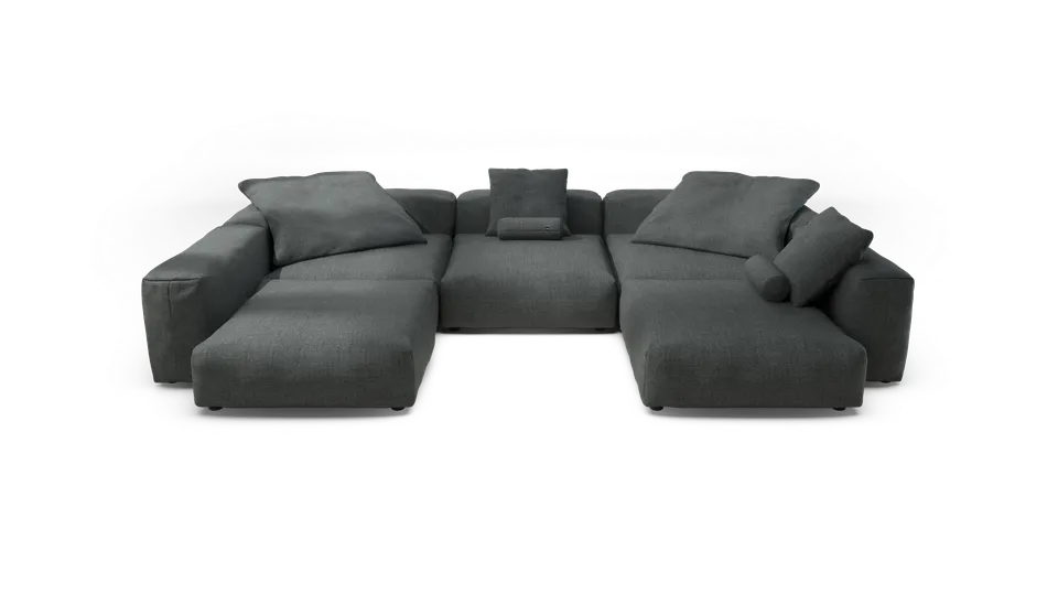 vetsak Sofa Set 06 divano angolare 7 posti grigio Pique