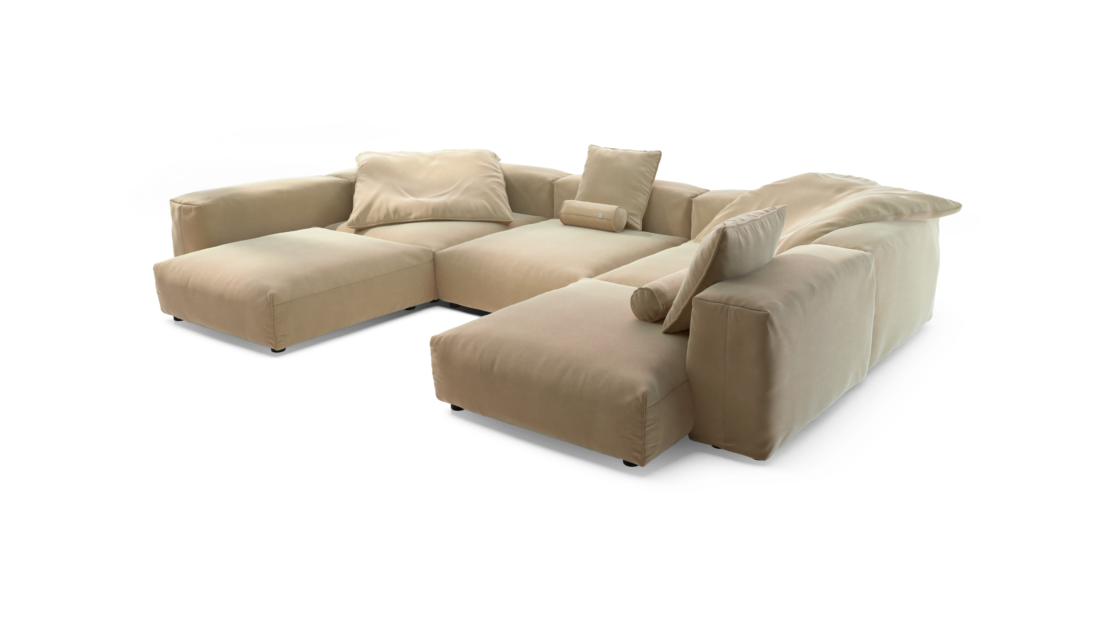 Vetsak Sofa Set 06 divano modulare crema suave 7 posti