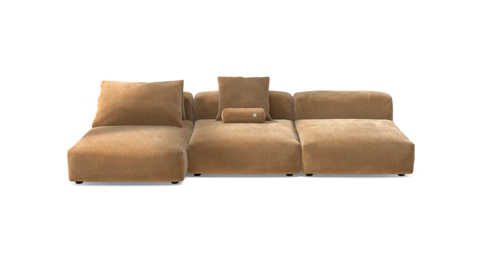 vetsak Sofa Set 04 divano modulare cammello cord 315x136