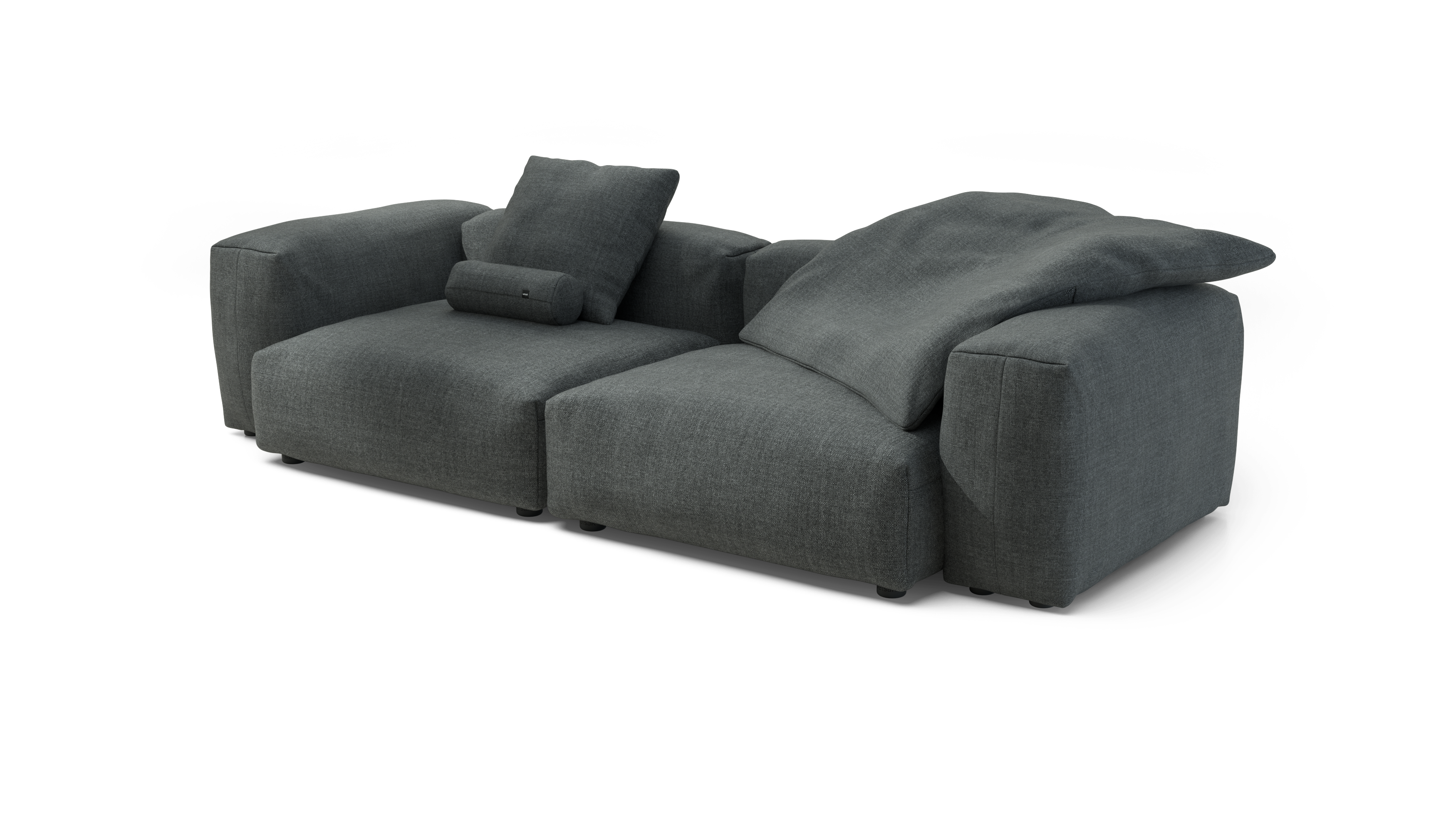 vetsak Sofa Set 02 Large divano modulare pique grigio scuro