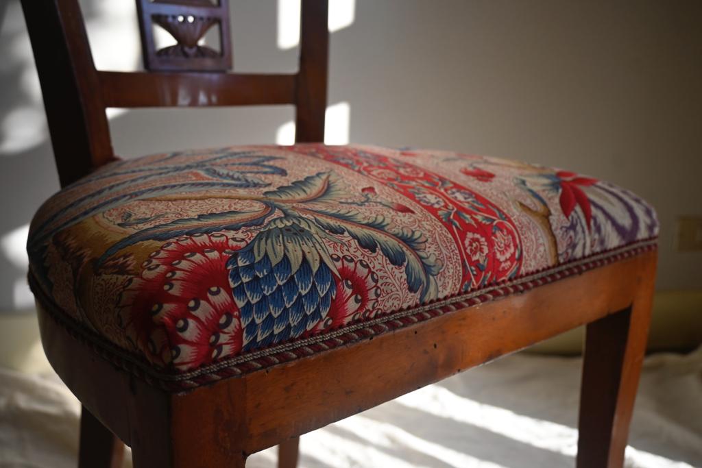 Ravasi Soleil sedia vintage stile 700 cotone fiori 49 cm