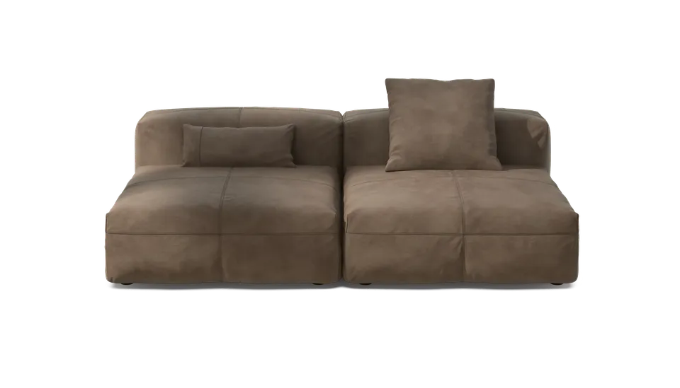 vetsak Sofa Set 01 Large divano pelle cacao 4 posti