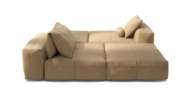 vetsak Sofa Set 08 Daybed divano beige pelle 6 posti