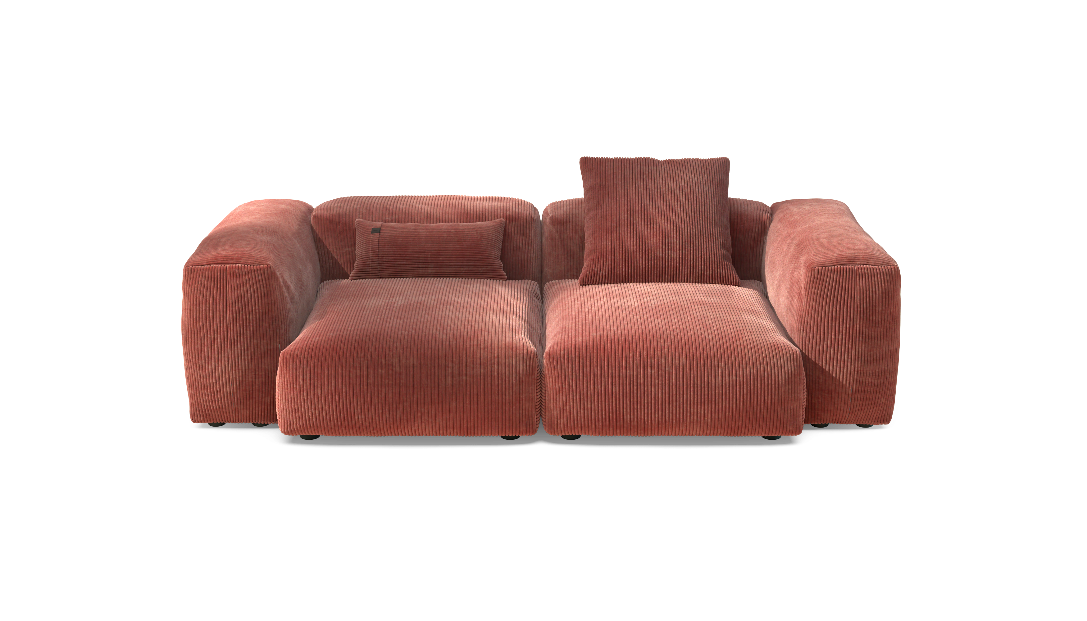 vetsak Sofa Set 02 Medium divano velluto mattone 230x115
