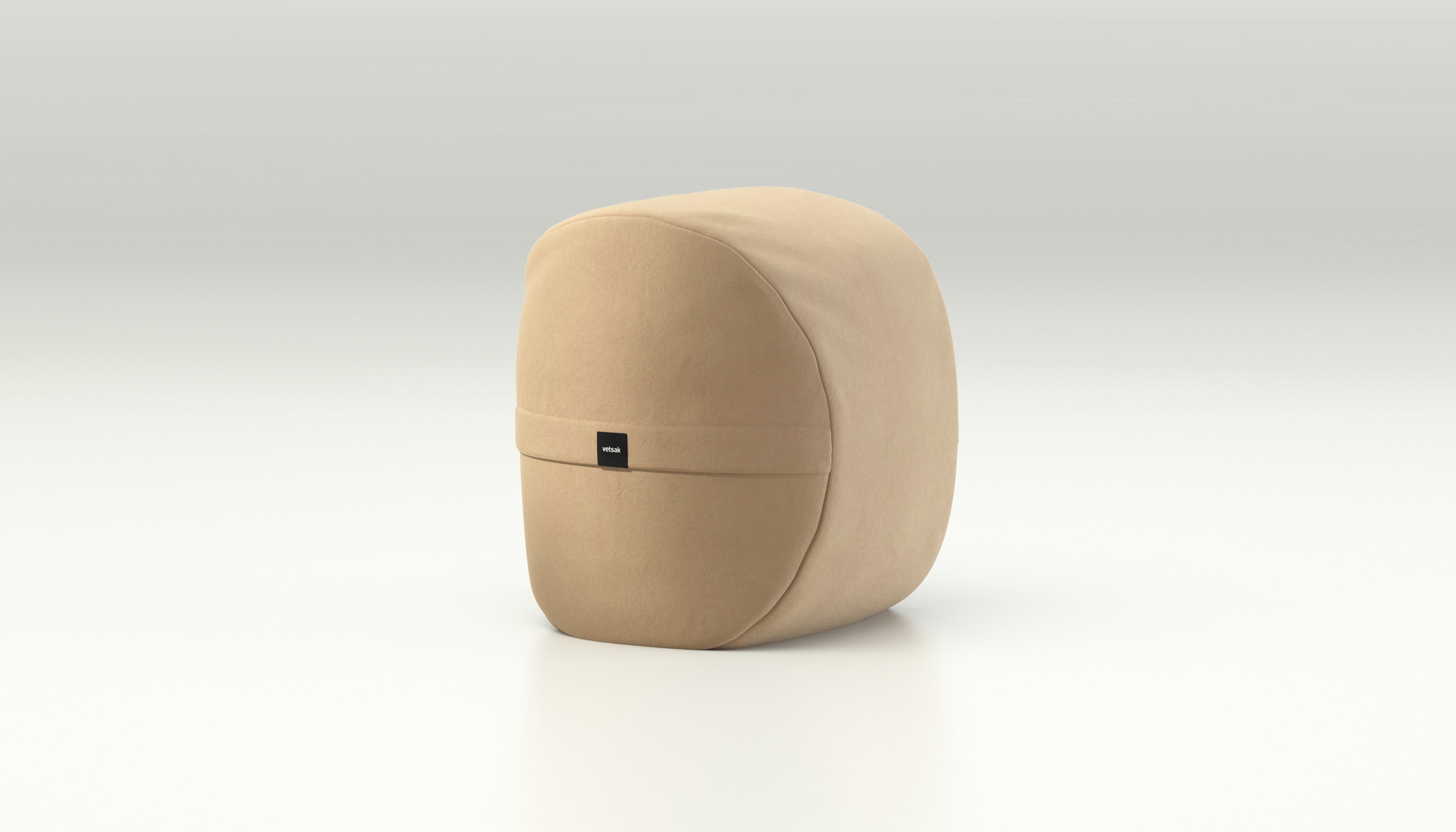 vetsak Footsak pouf poggiapiedi pelle beige