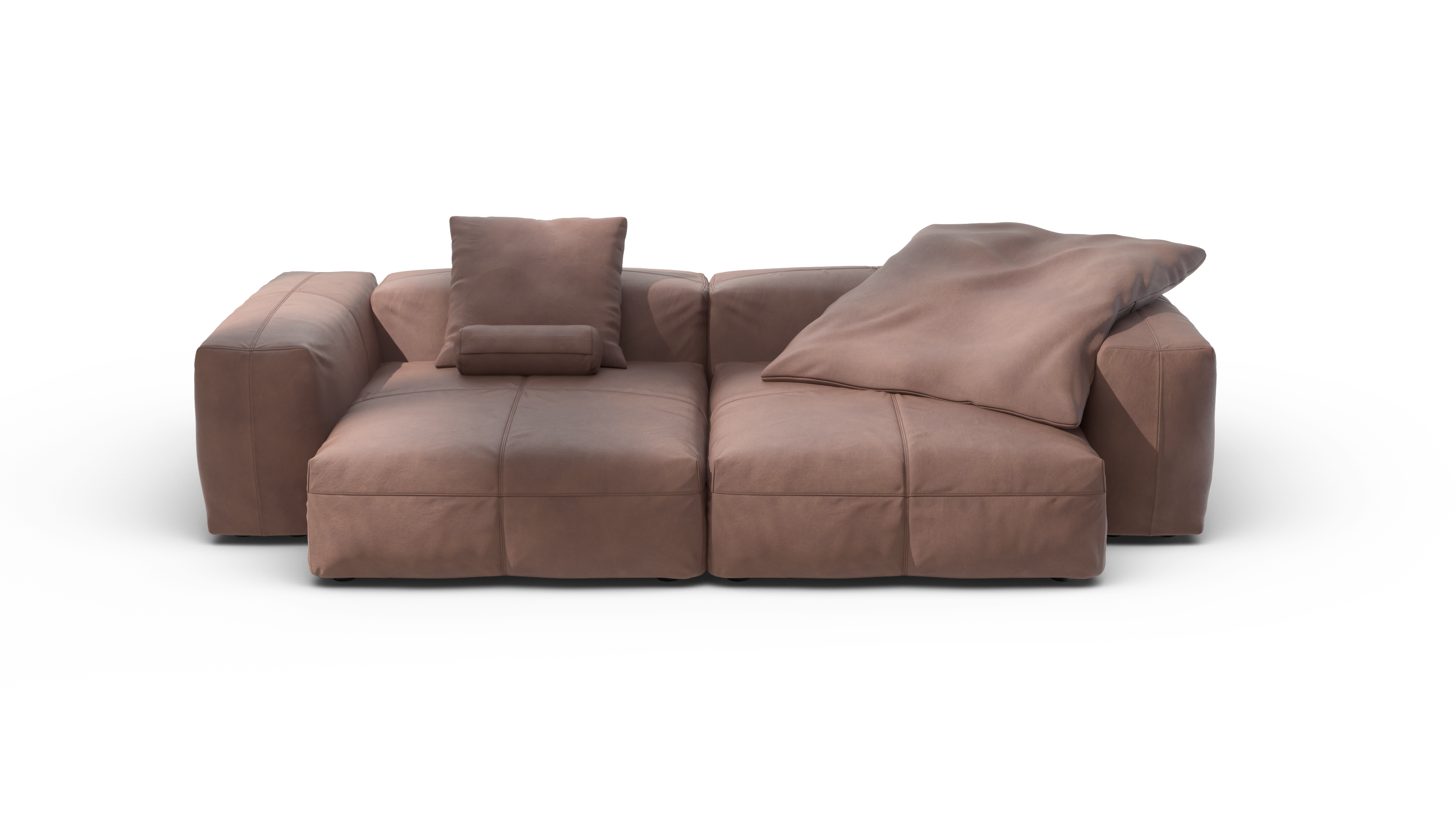 vetsak Sofa Set 02 XLarge divano modulare pelle Stone