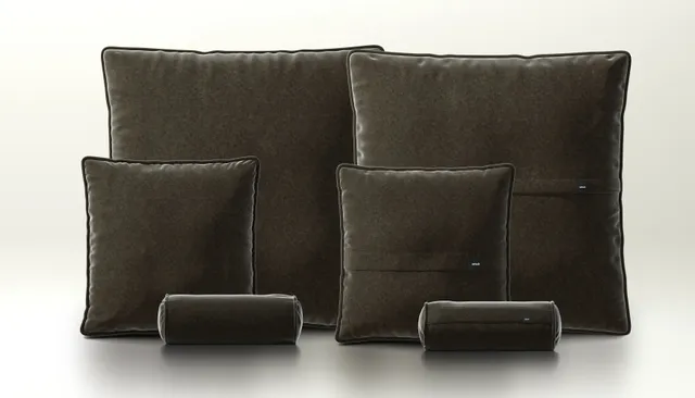vetsak Pillow Set 3 set 3 cuscini antracite suave
