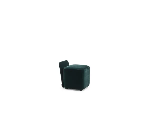 La Cividina Velour pouf in velluto per soggiorno