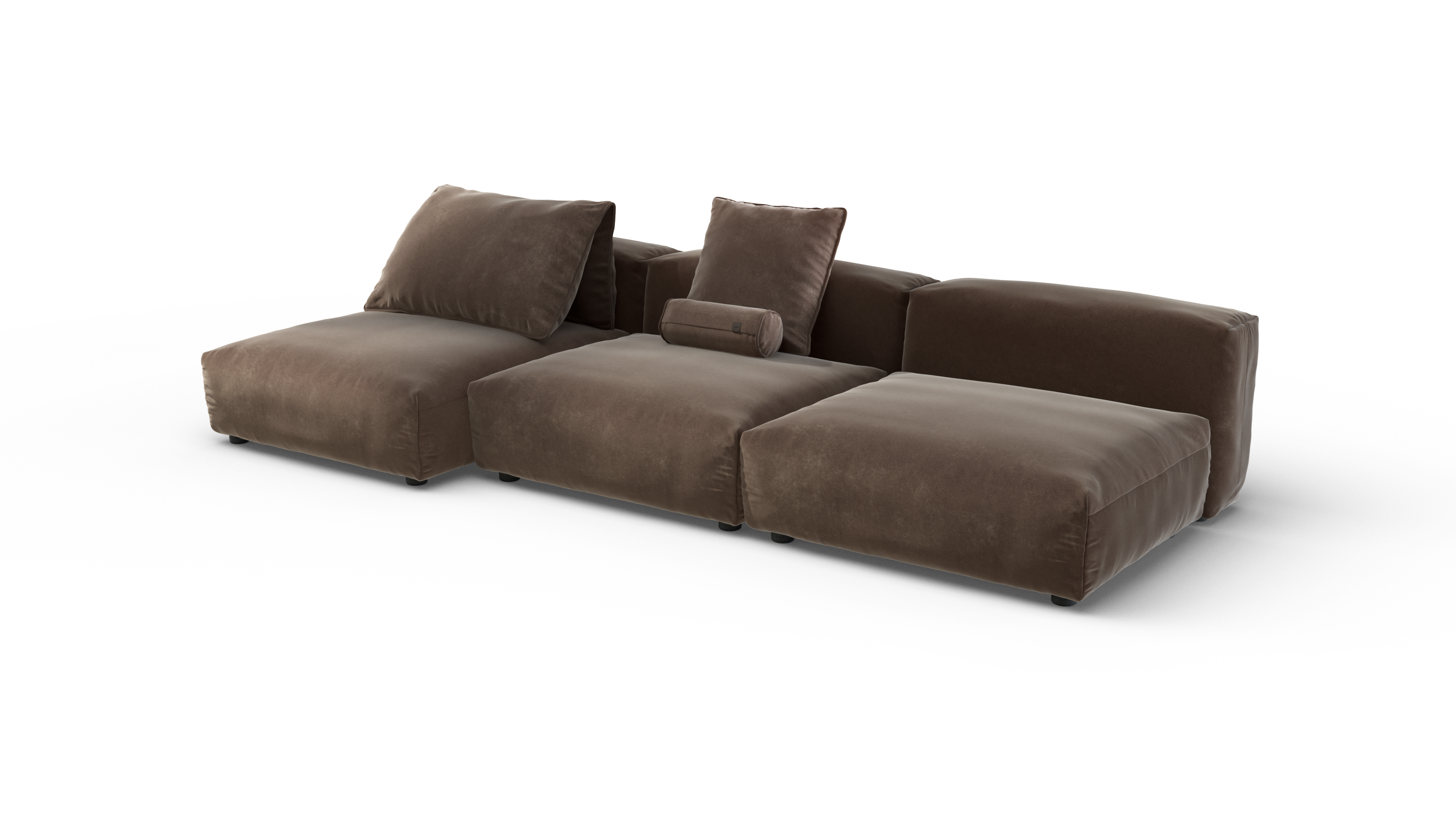 Vetsak Set 04 Suave divano modulare 5 posti espresso 315 cm