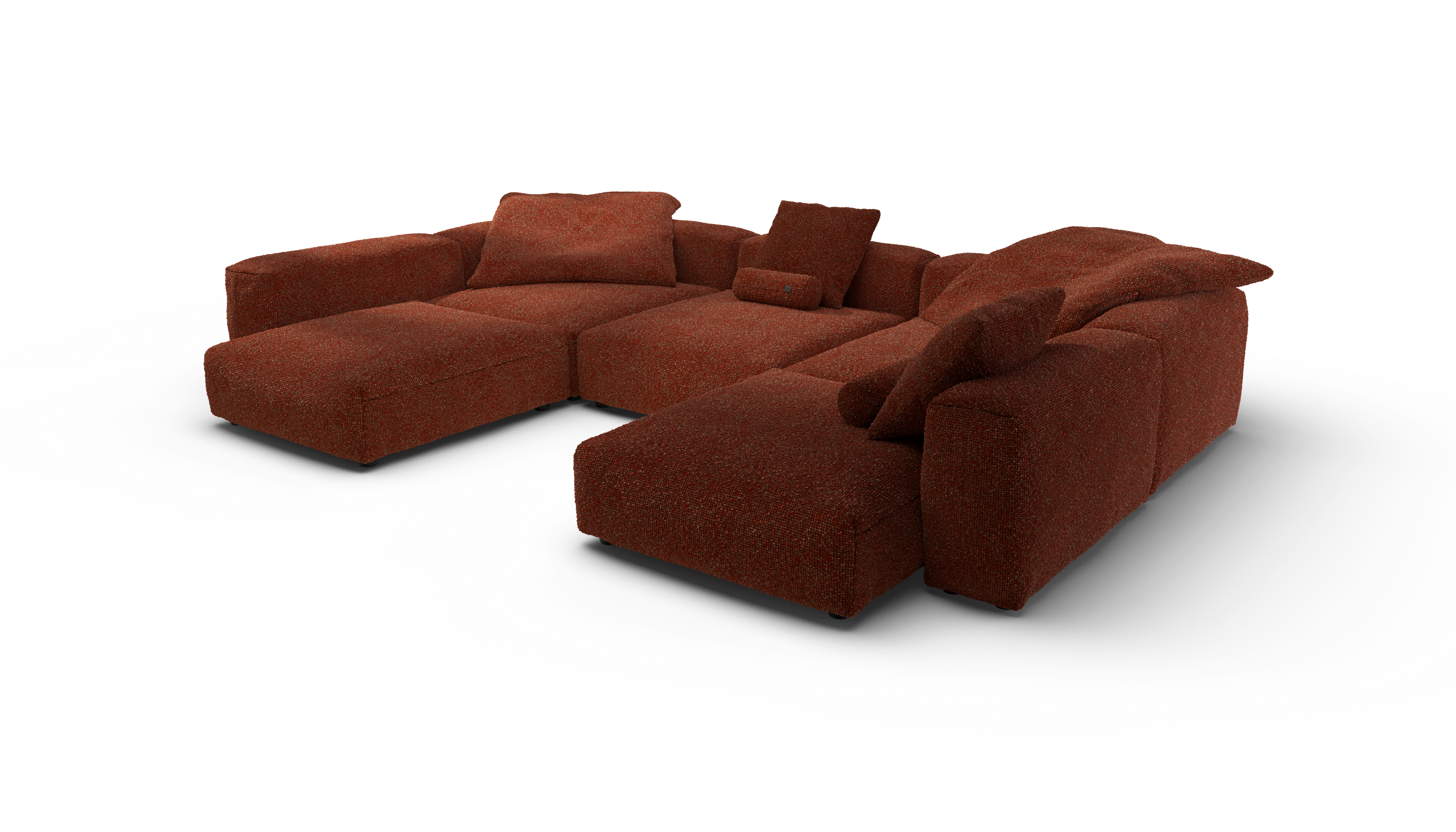 vetsak Sofa Set 06 divano angolare tessuto sienna