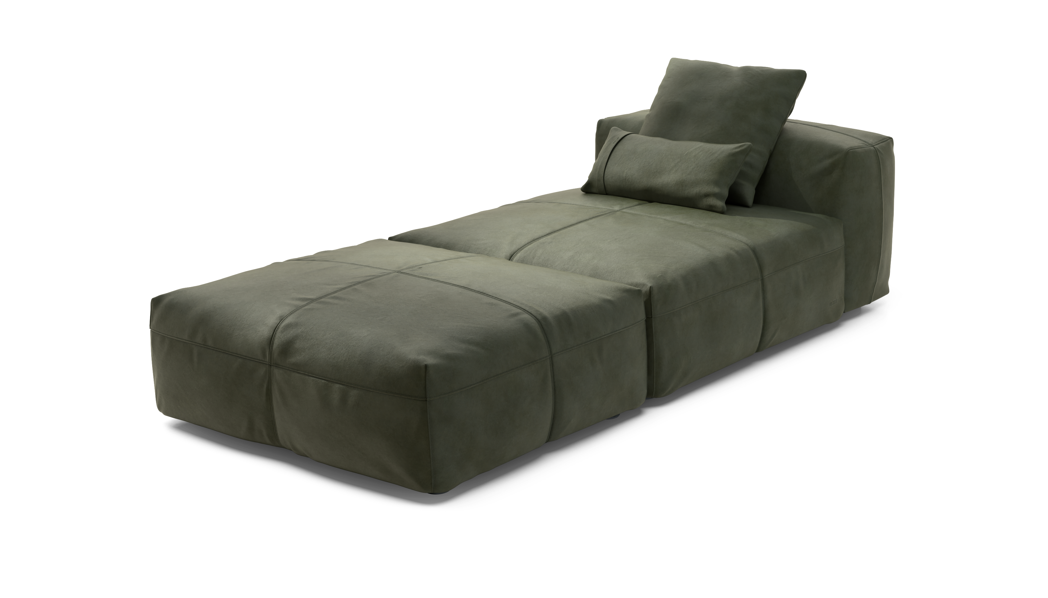 vetsak Sofa Set 07 chaise longue pelle oliva